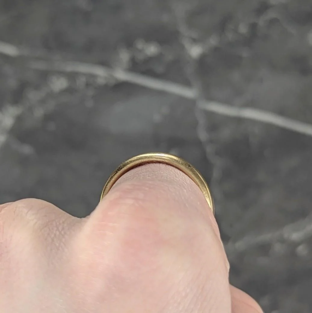 Tiffany & Co. 1983 18 Karat Yellow Gold Vintage Forever Unisex Wedding Band Ring - Image 9