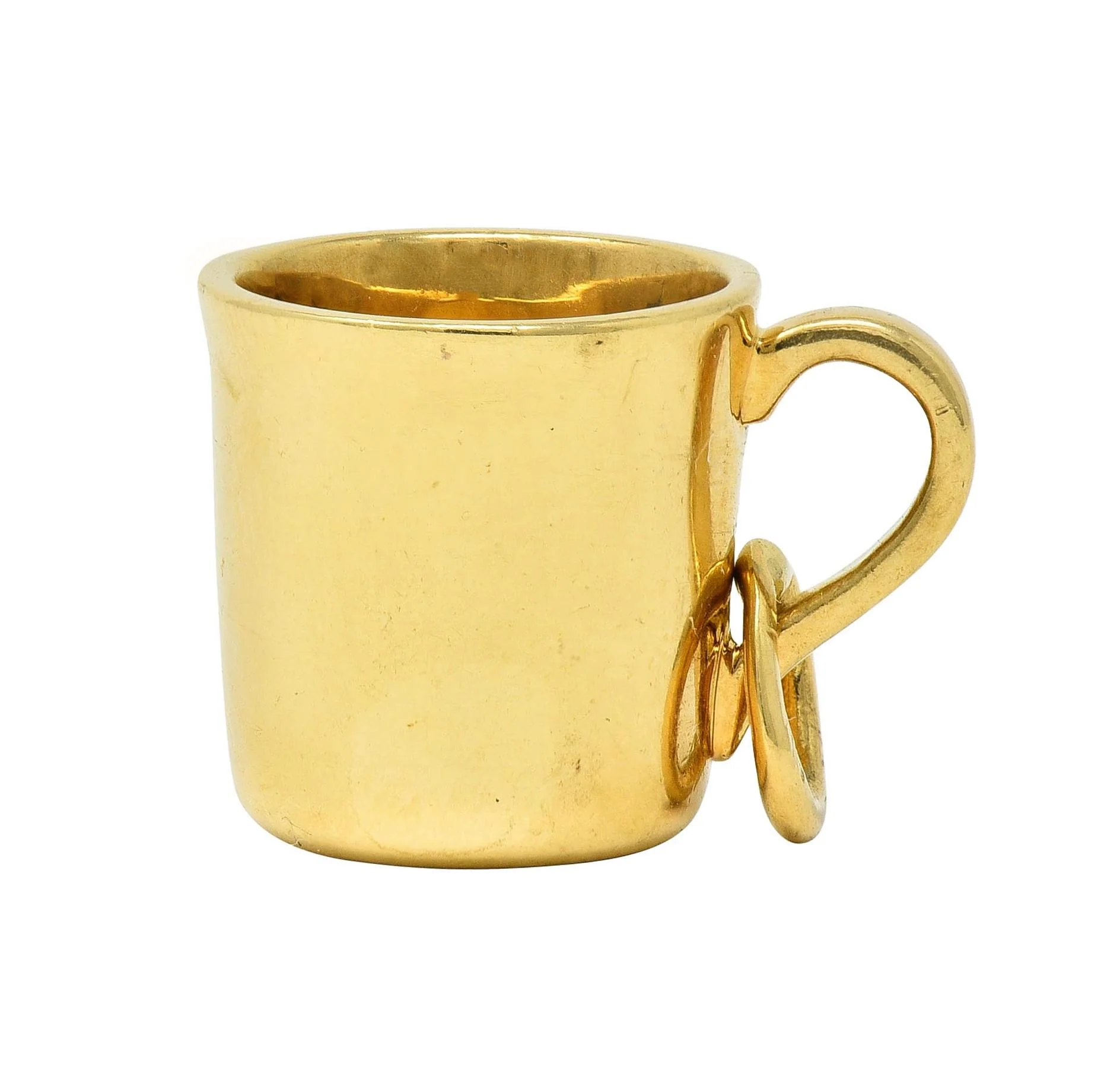Tiffany & Co. 1990's 18 Karat Yellow Gold Vintage Baby Cup Charm - Image 3