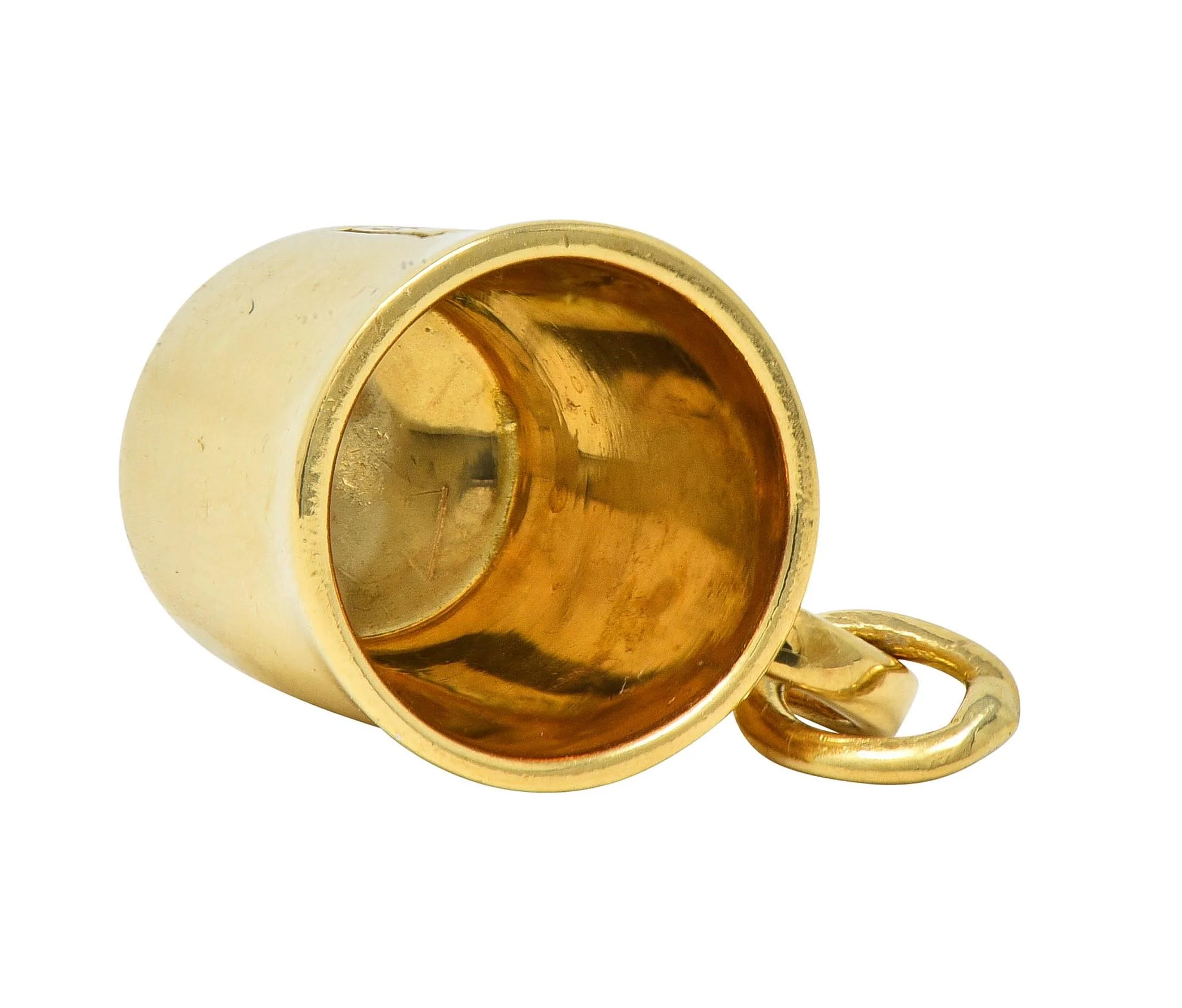 Tiffany & Co. 1990's 18 Karat Yellow Gold Vintage Baby Cup Charm - Image 5