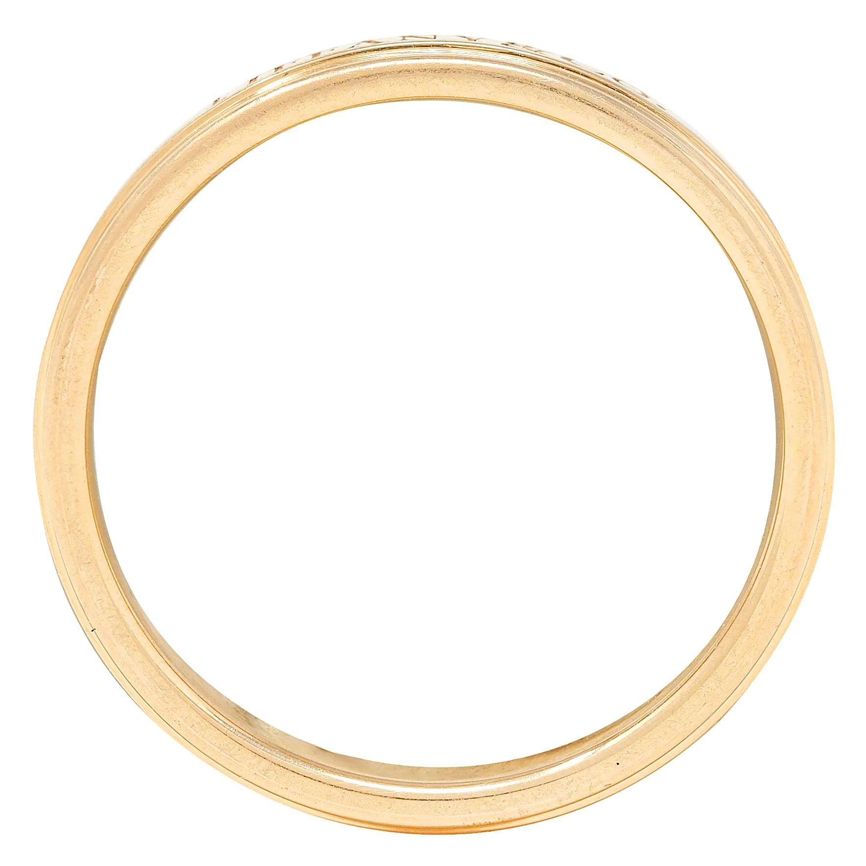 Tiffany & Co. 1990's 18 Karat Yellow Gold Vintage Logo Wedding Band Ring - Image 5