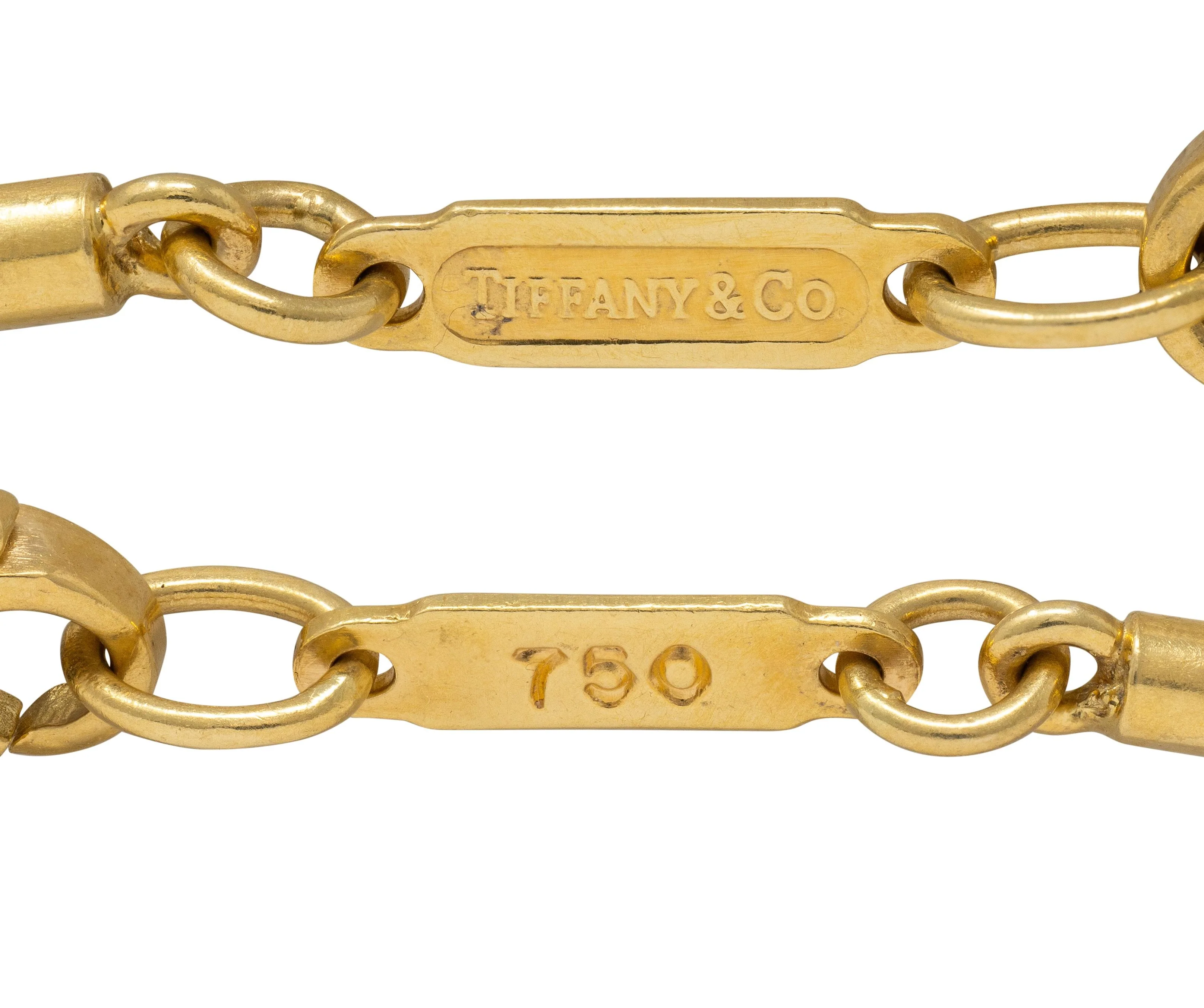 Tiffany & Co. 1990's 18 Karat Yellow Gold Vintage Minimalist Feather Pendant Necklace - Image 8