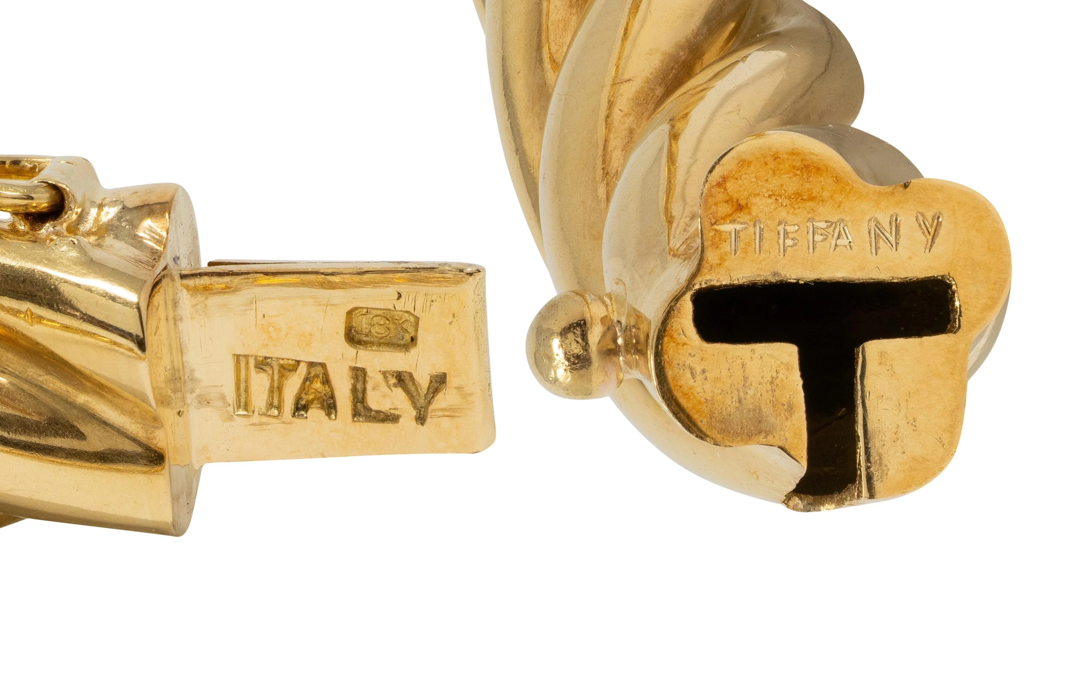 Tiffany & Co. 1990's 18 Karat Yellow Gold Vintage Twist Bangle Bracelet - Image 7
