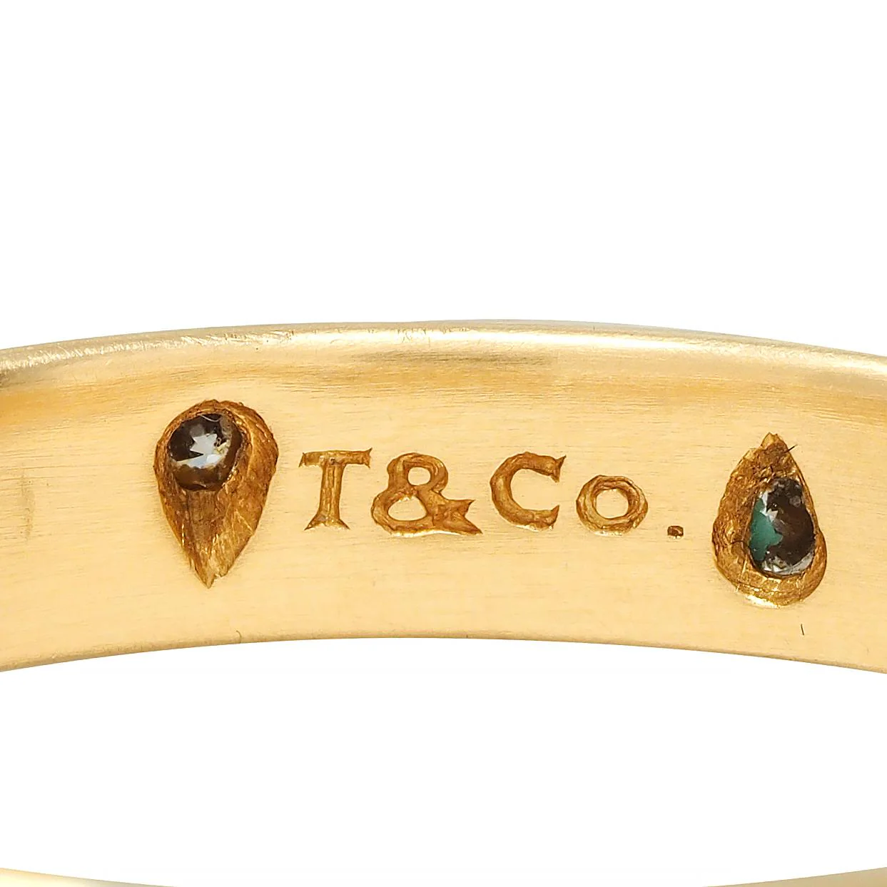 Tiffany & Co. 1990's Diamond Platinum 18 Karat Yellow Gold Etoile Band Ring - Image 6