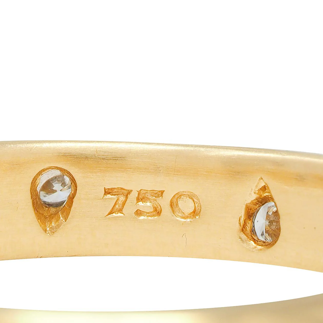 Tiffany & Co. 1990's Diamond Platinum 18 Karat Yellow Gold Etoile Band Ring - Image 9