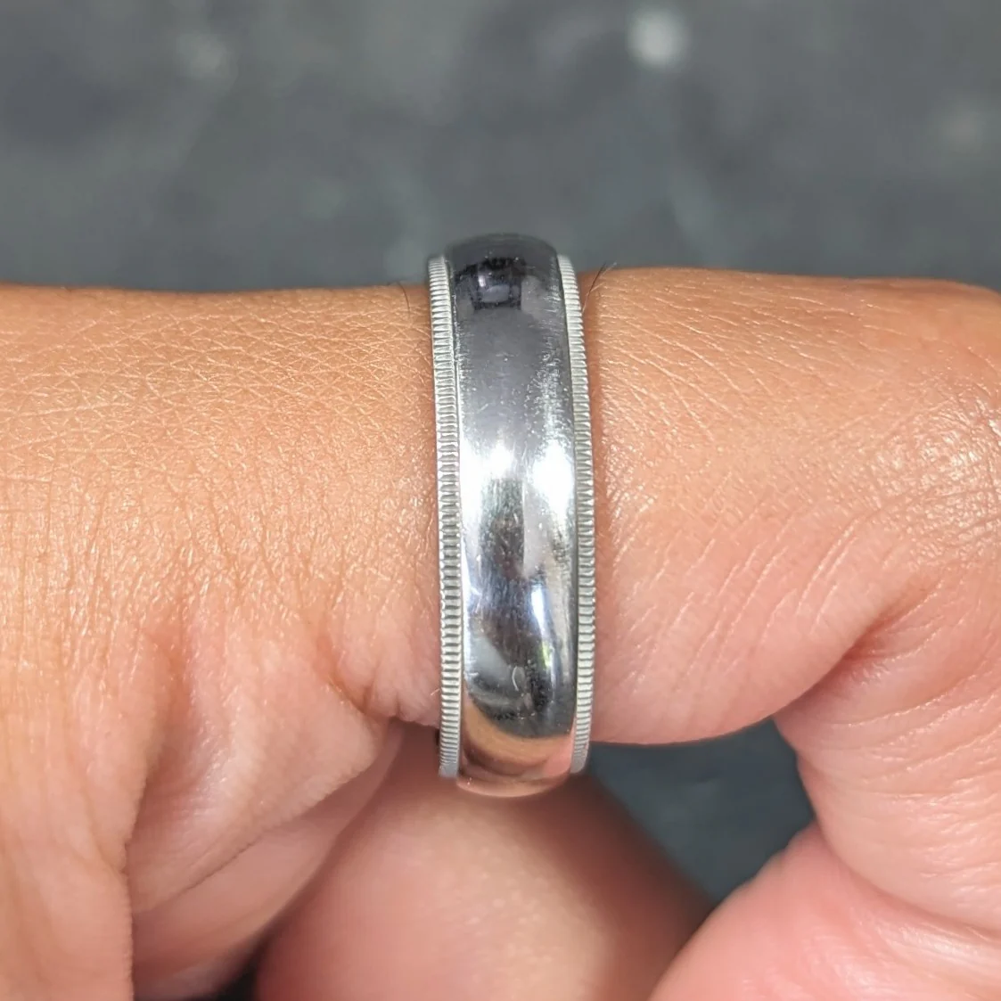 Tiffany & Co. 1990's Platinum Unisex Vintage Men's Wedding Band Ring - Image 11