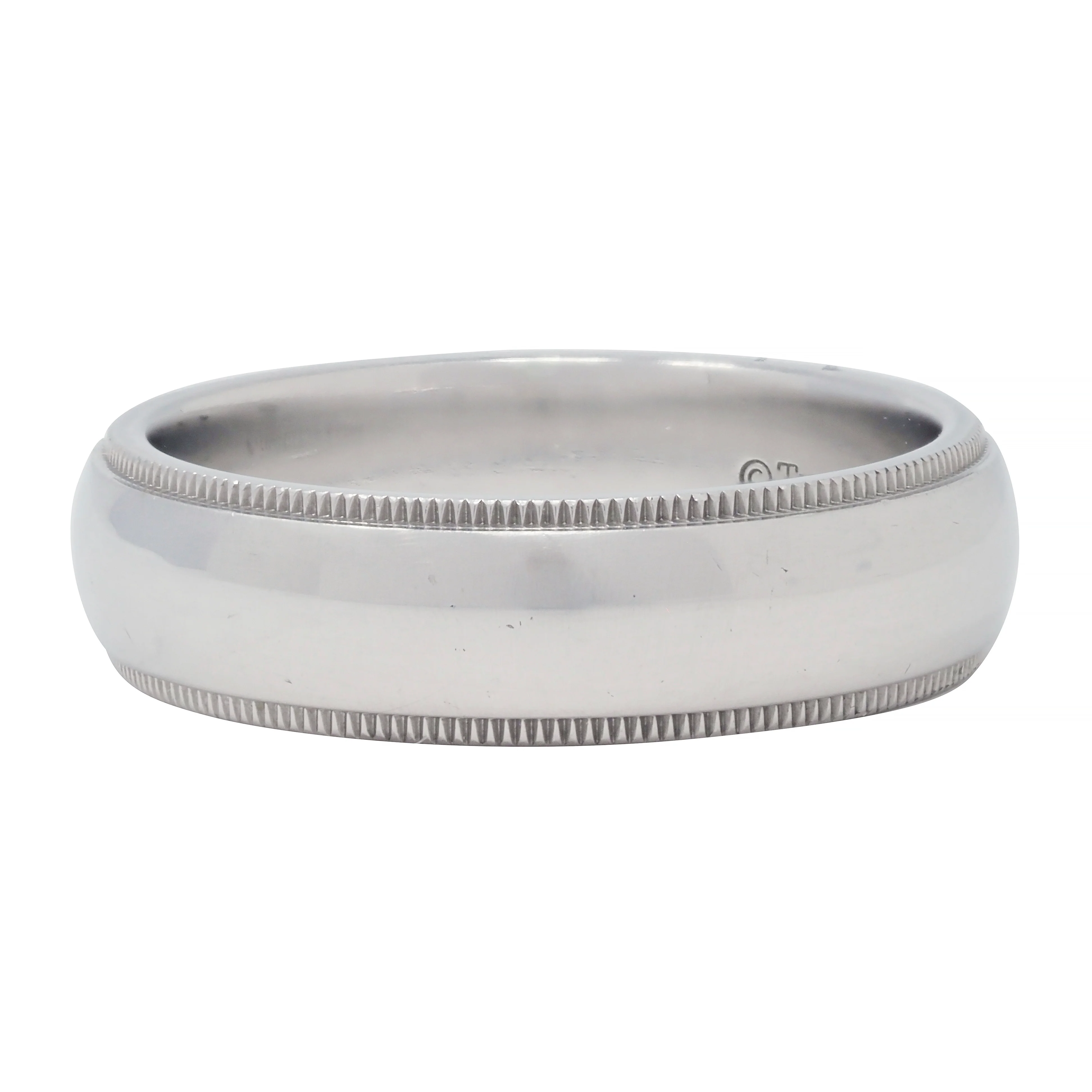 Tiffany & Co. 1990's Platinum Unisex Vintage Men's Wedding Band Ring - Image 5