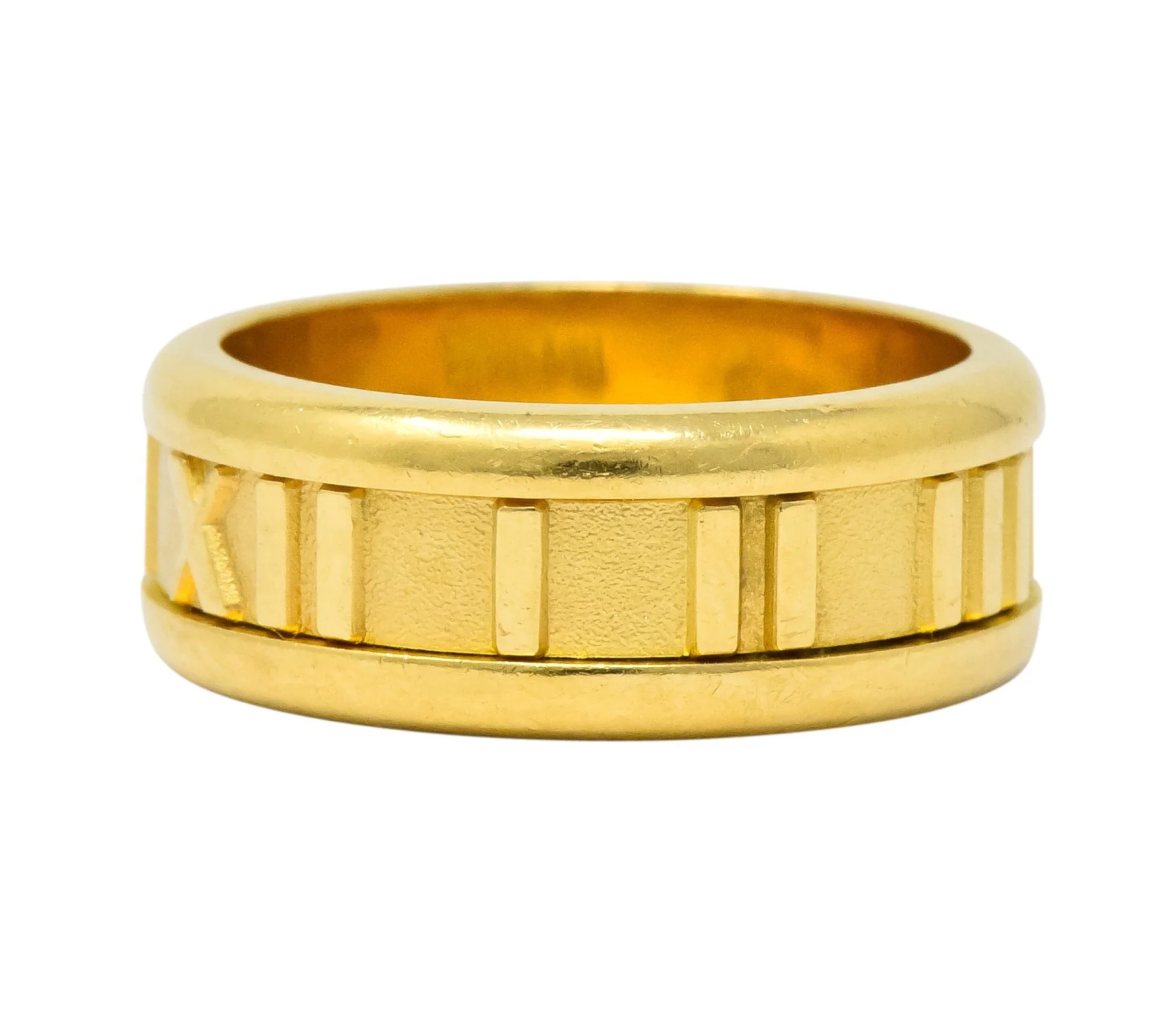 Tiffany & Co. 1995 18 Karat Gold Atlas Wide Band Ring Unisex - Image 2