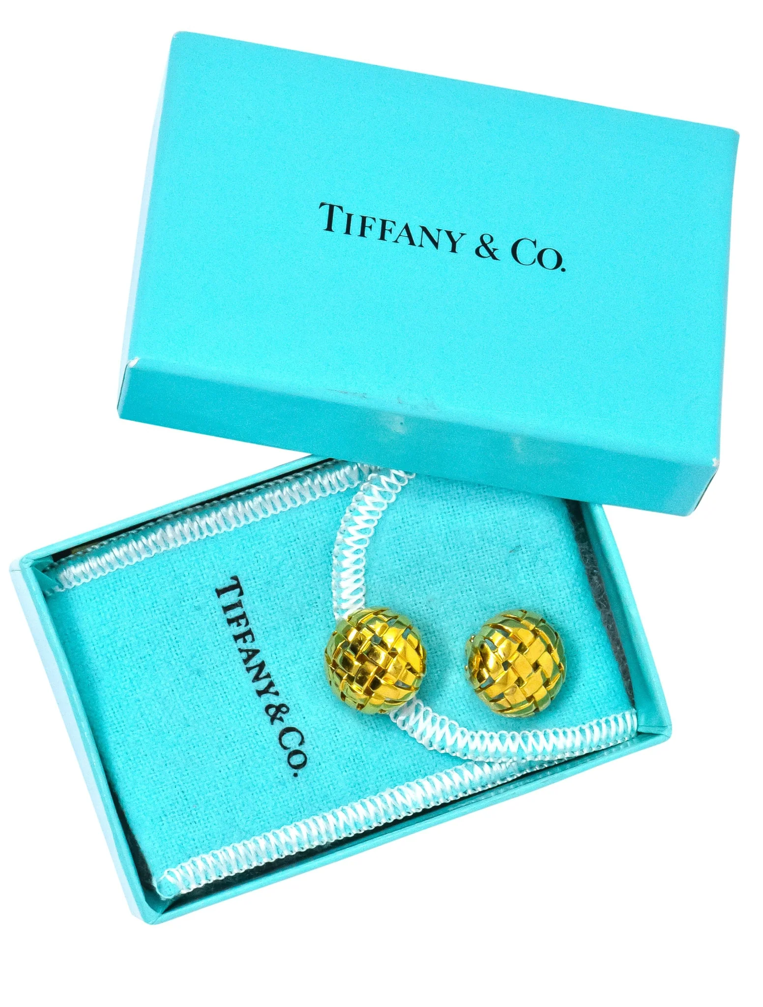 Tiffany & Co. 1995 18 Karat Gold Woven Ear-Clip Earrings - Image 10