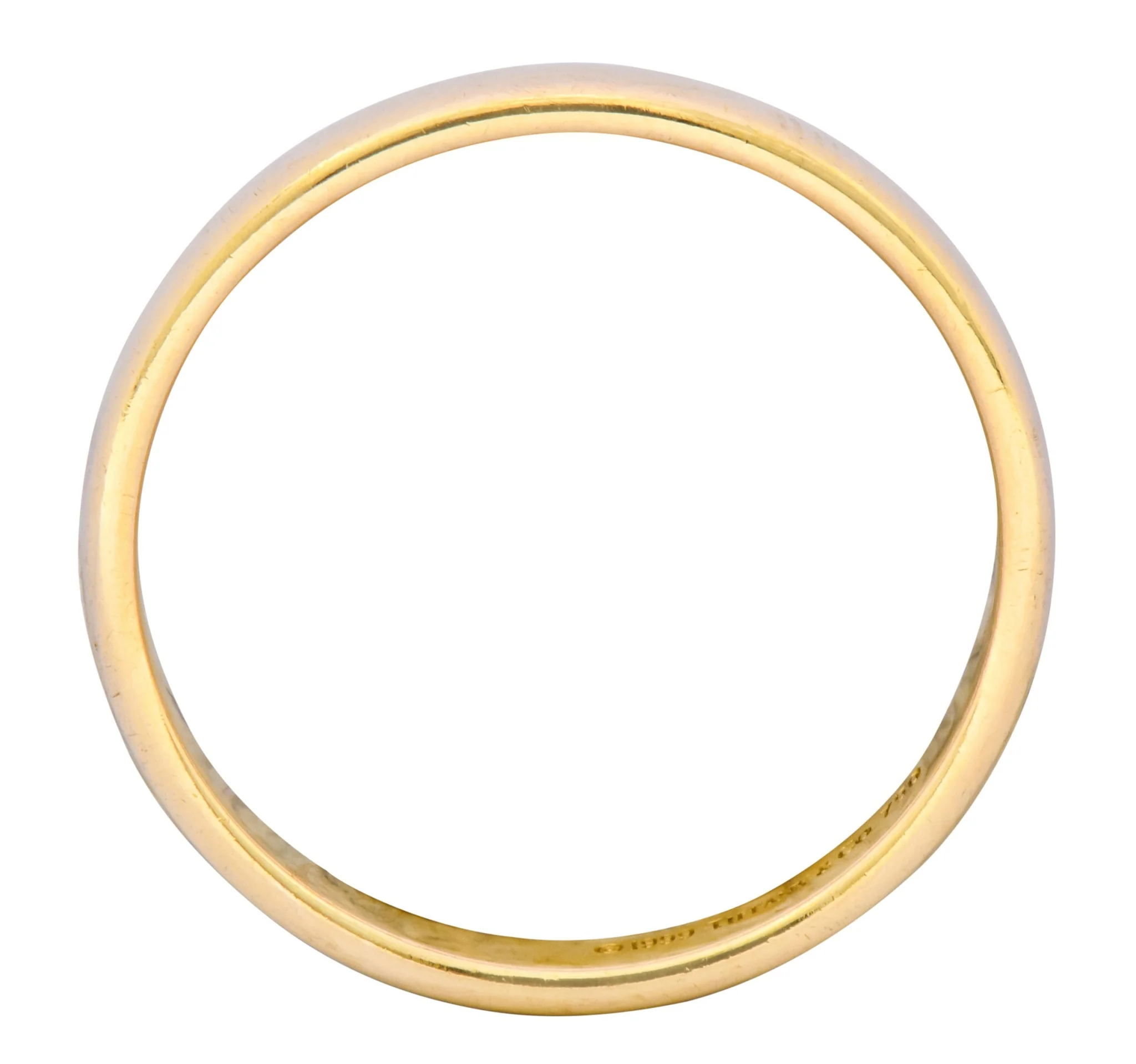 Tiffany & Co. 1999 Modern 18 Karat Gold Wedding Unisex Band Ring - Image 4