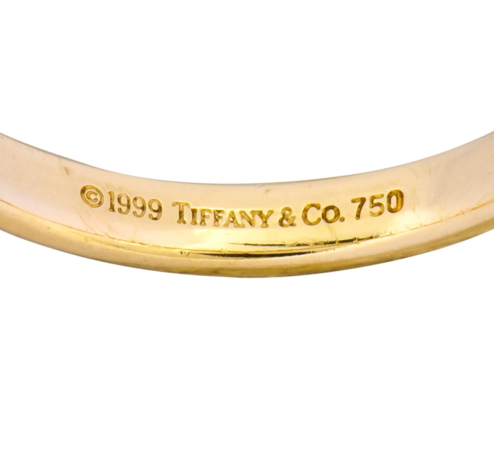 Tiffany & Co. 1999 Modern 18 Karat Gold Wedding Unisex Band Ring - Image 6