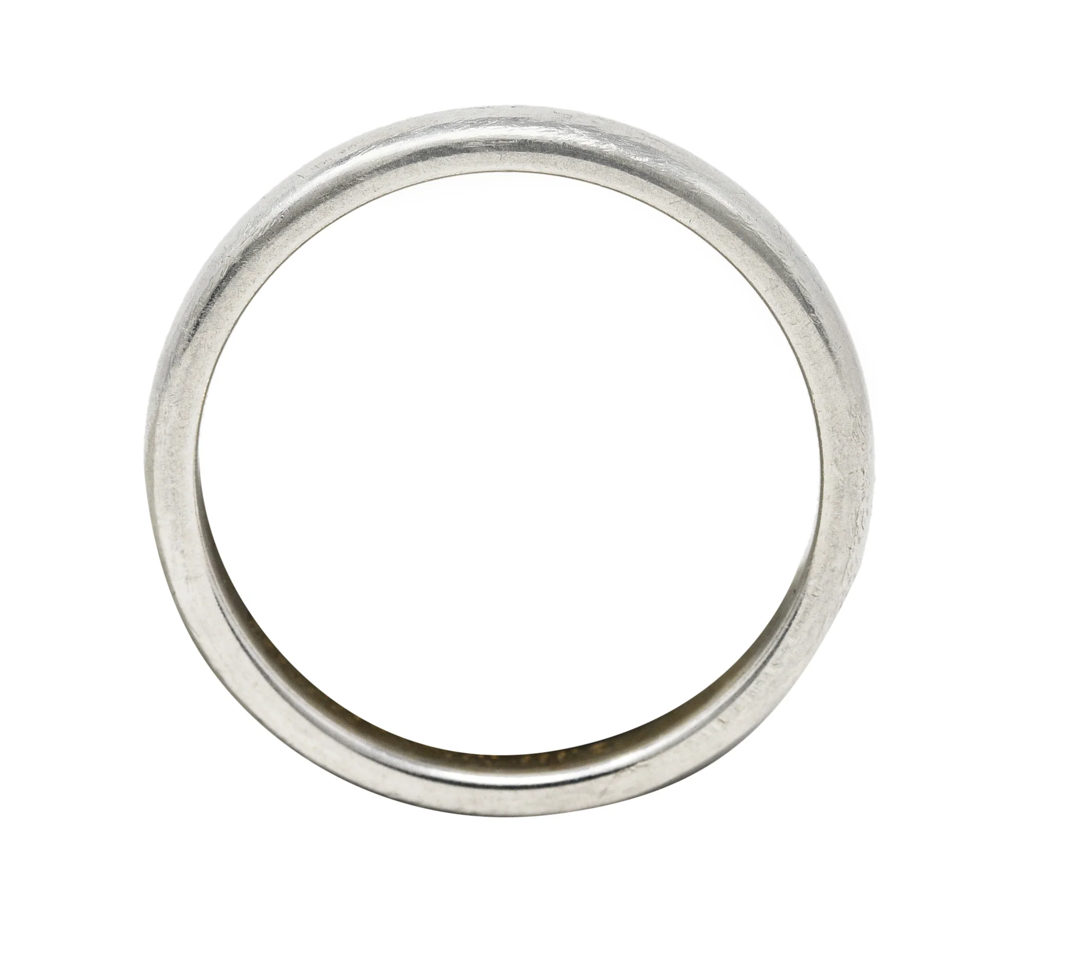 Tiffany & Co. 1999 Platinum 3mm Classic Wedding Band Vintage Ring - Image 6