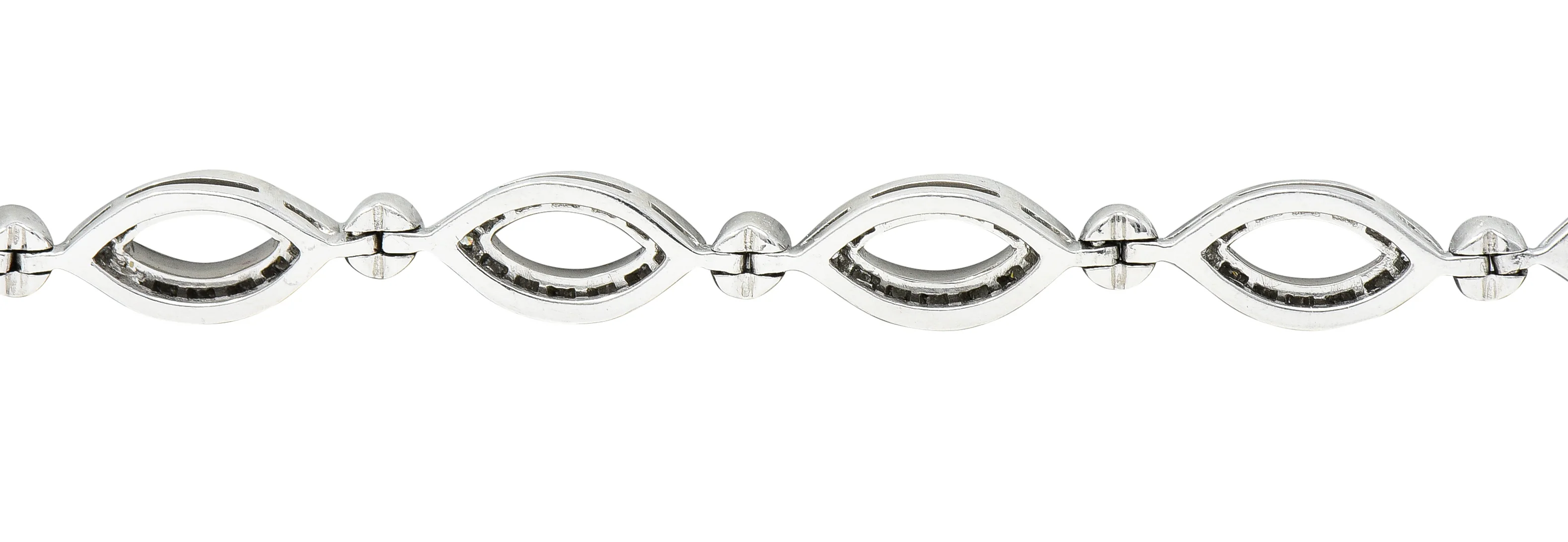 Tiffany & Co. 2.12 CTW Diamond Platinum Navette Jazz Contemporary Line Bracelet - Image 11