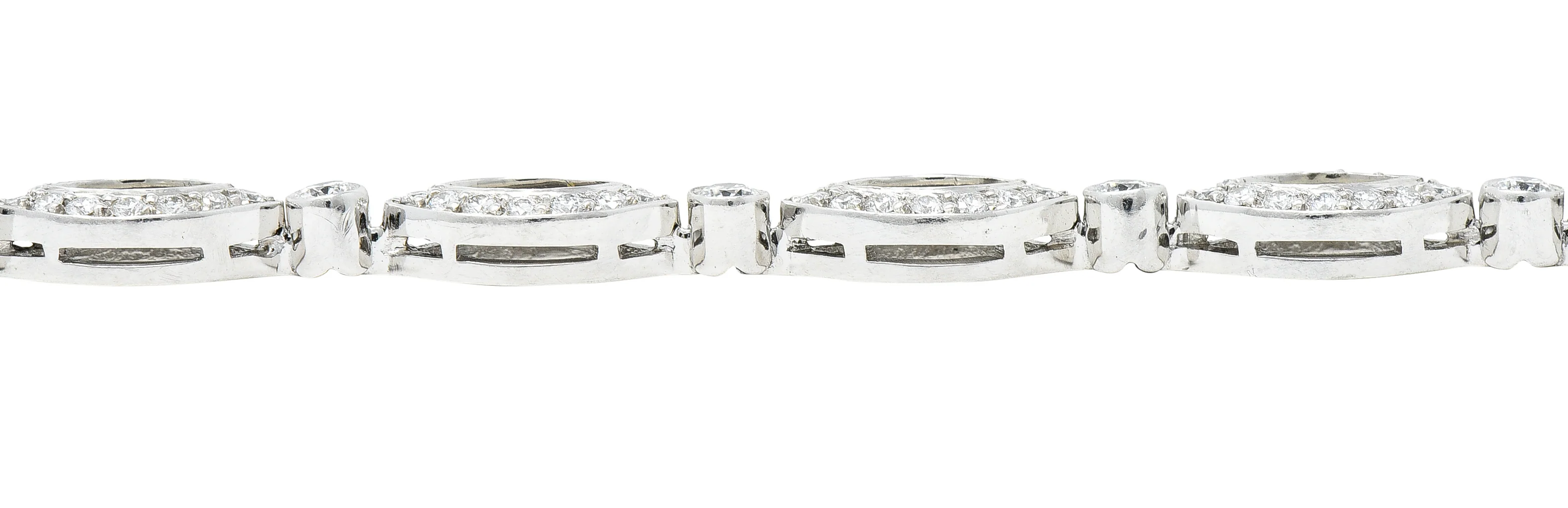 Tiffany & Co. 2.12 CTW Diamond Platinum Navette Jazz Contemporary Line Bracelet - Image 12