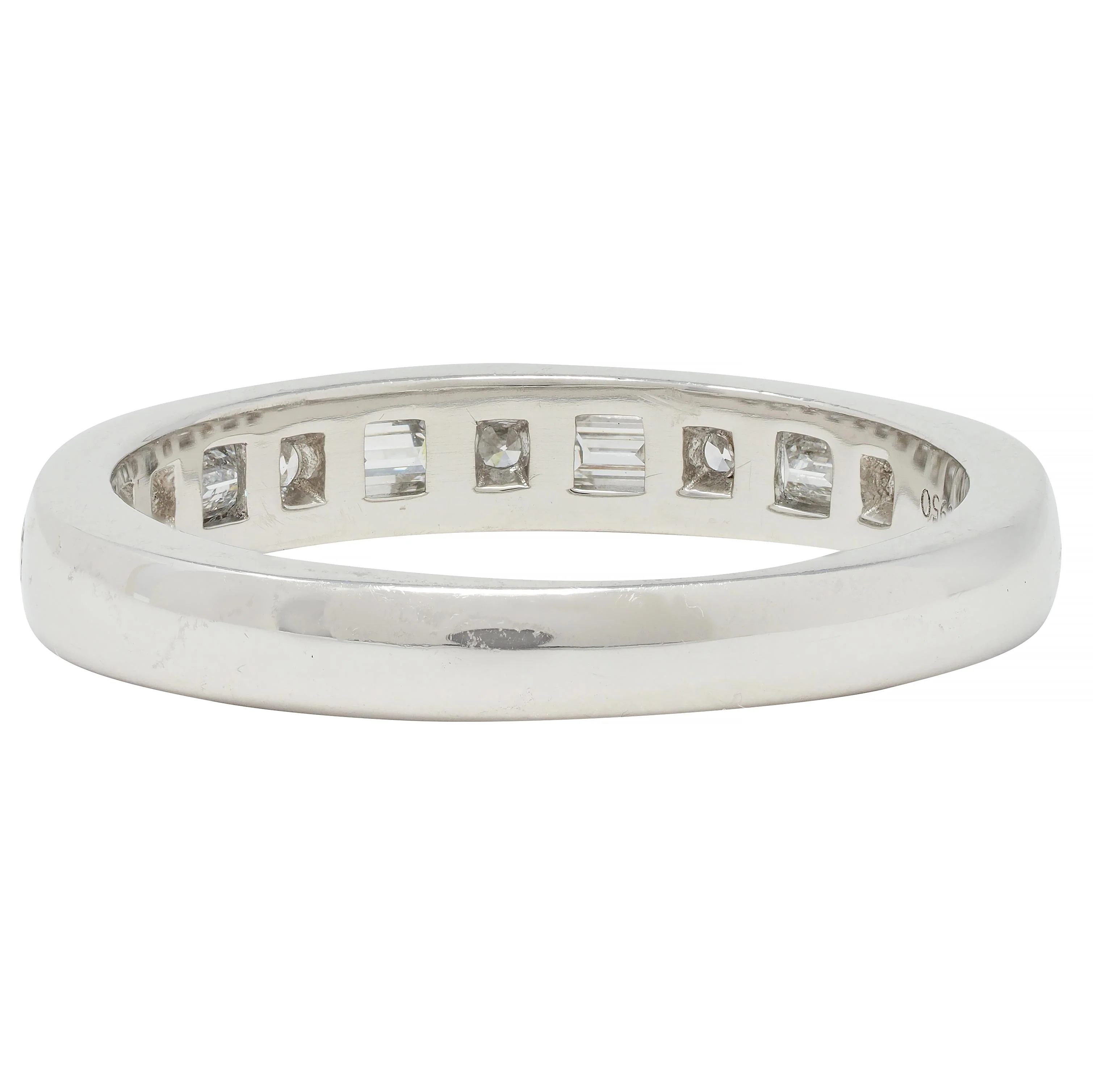Tiffany & Co. 2000s 0.66 CTW Diamond Platinum Channel Wedding Band Ring - Image 4