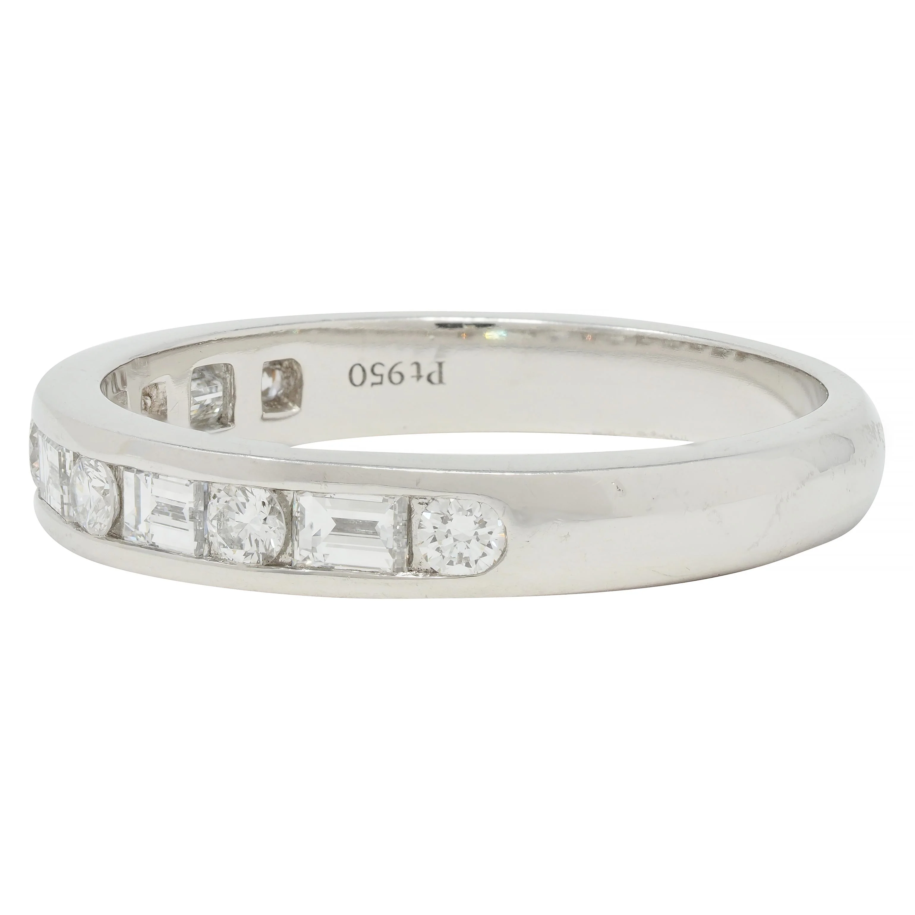 Tiffany & Co. 2000s 0.66 CTW Diamond Platinum Channel Wedding Band Ring - Image 5
