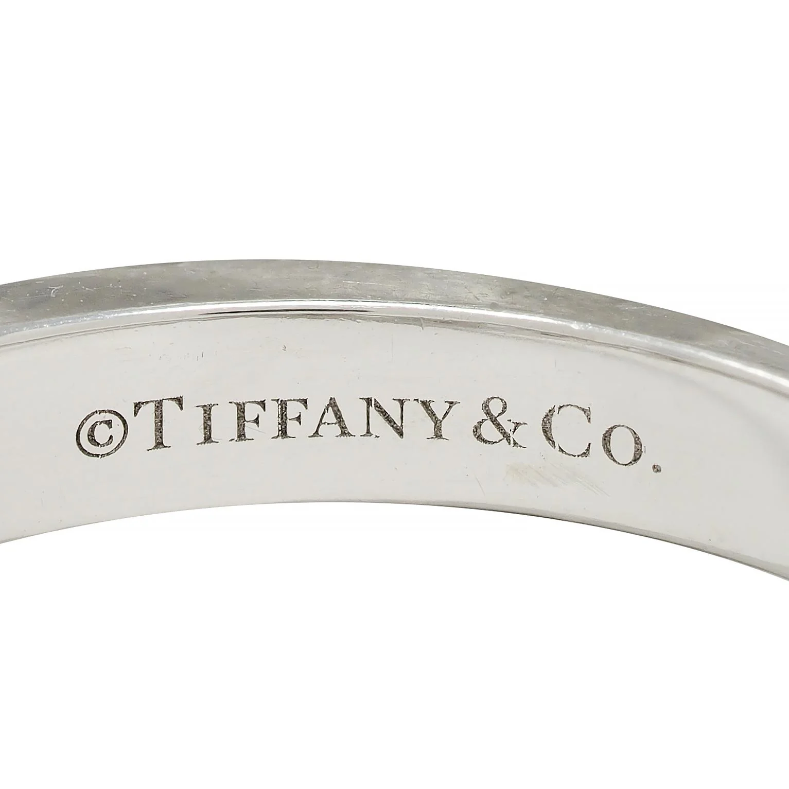 Tiffany & Co. 2000s 0.66 CTW Diamond Platinum Channel Wedding Band Ring - Image 6