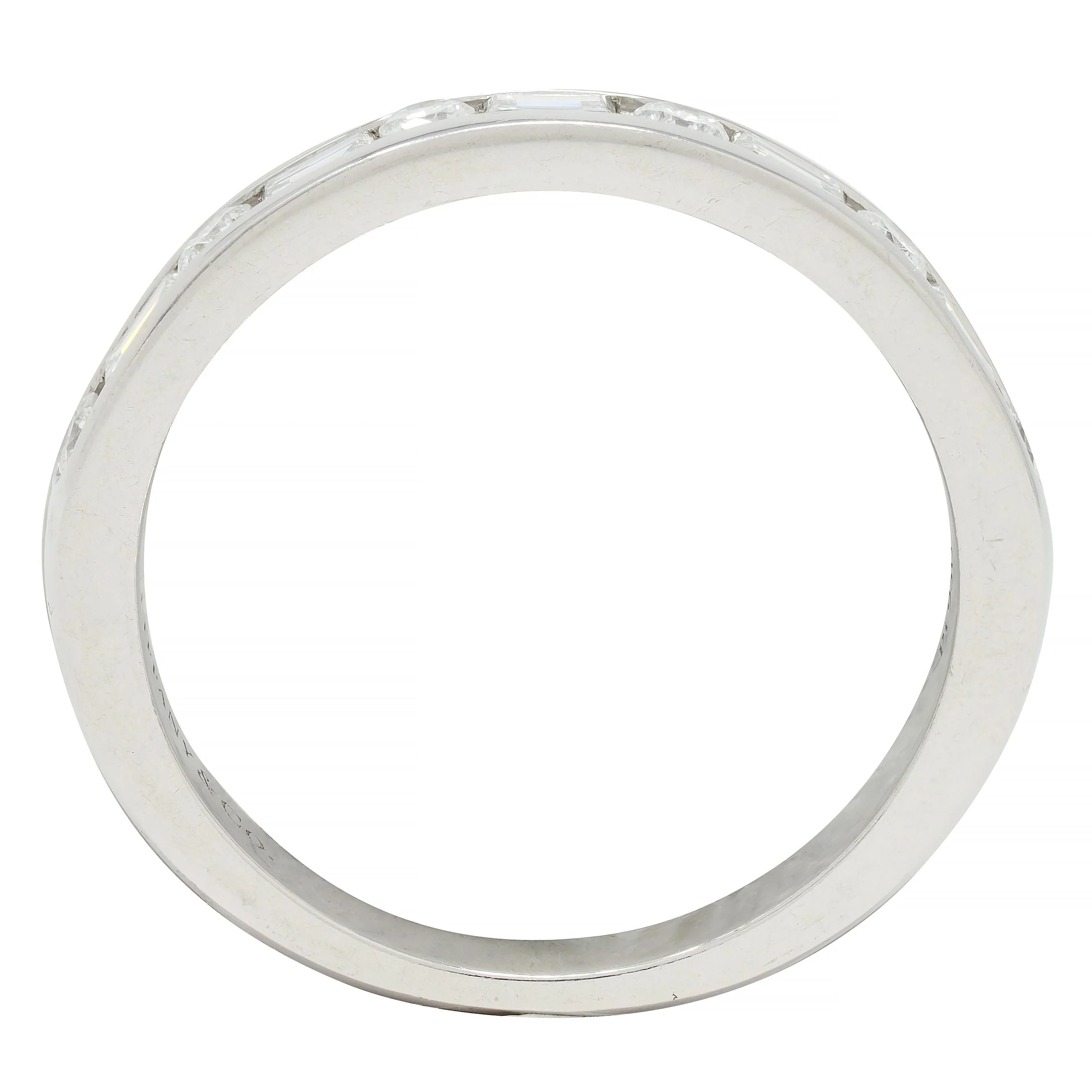 Tiffany & Co. 2000s 0.66 CTW Diamond Platinum Channel Wedding Band Ring - Image 8
