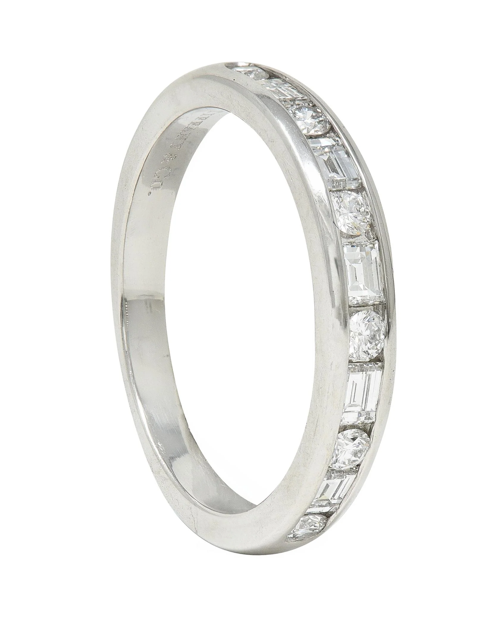 Tiffany & Co. 2000s 0.66 CTW Diamond Platinum Channel Wedding Band Ring - Image 11