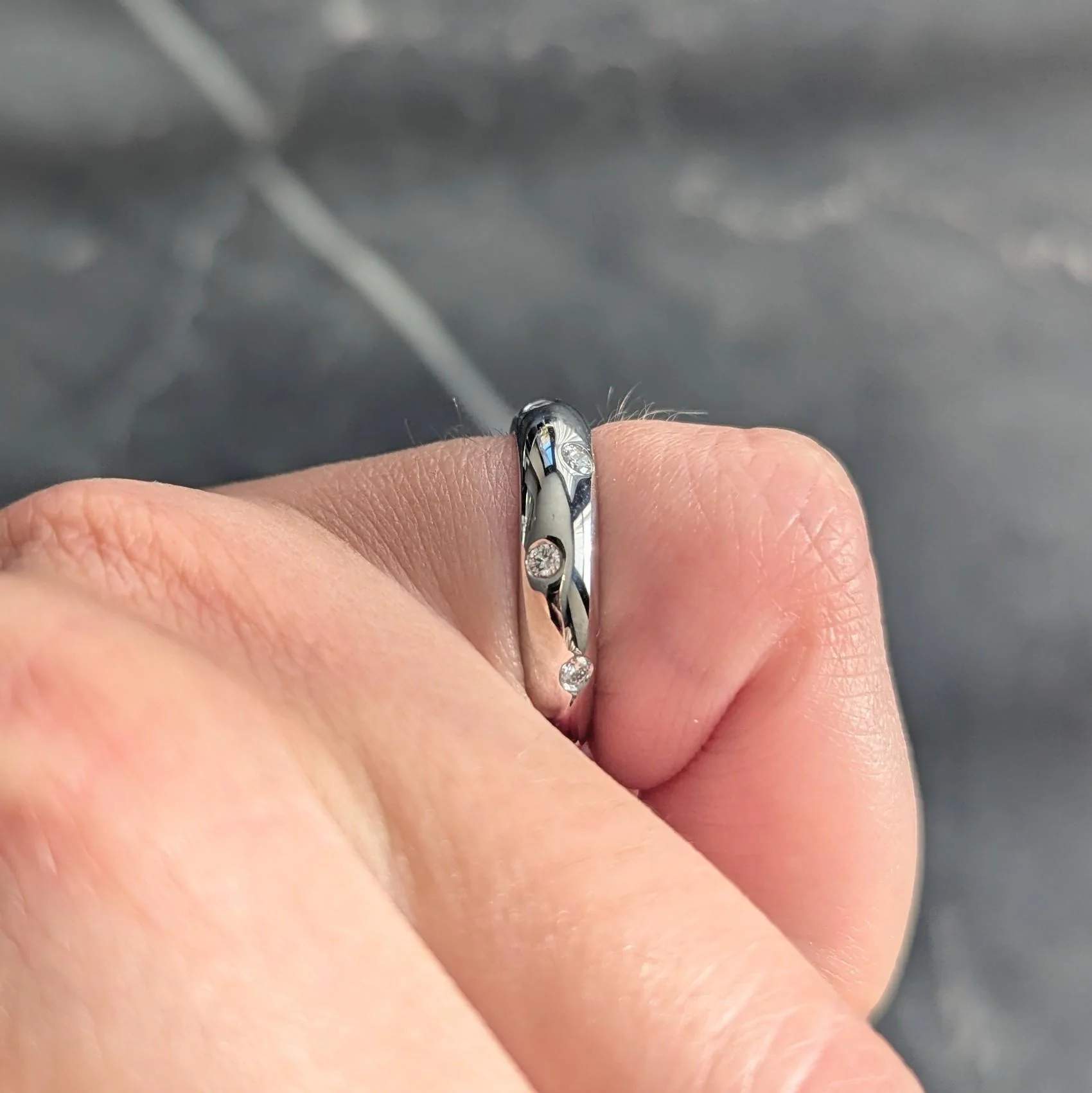 Tiffany & Co. 2000's Diamond Platinum Etoile Band Ring - Image 10