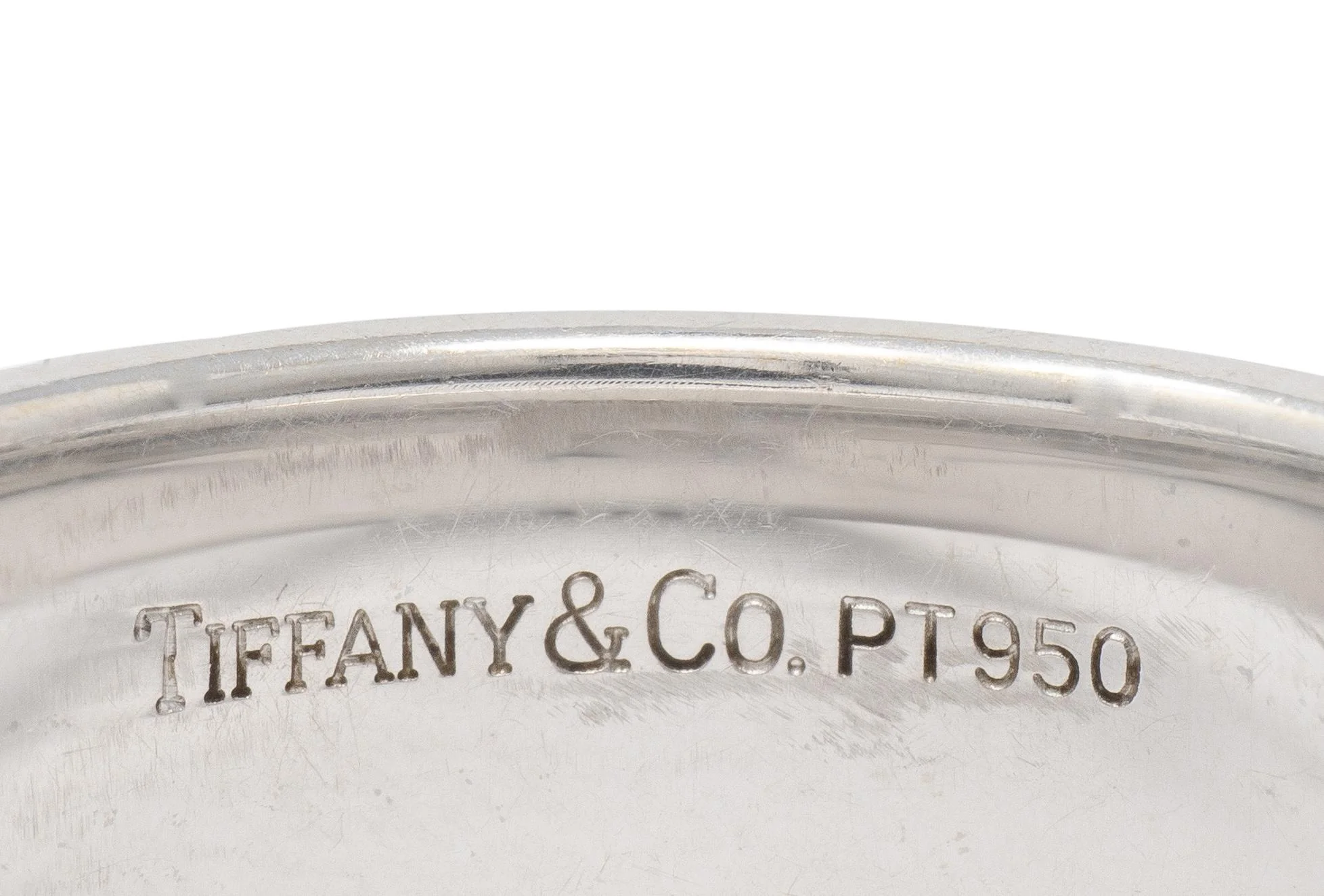 Tiffany & Co. 2000's Platinum Milgrain Wedding Band Ring - Image 5
