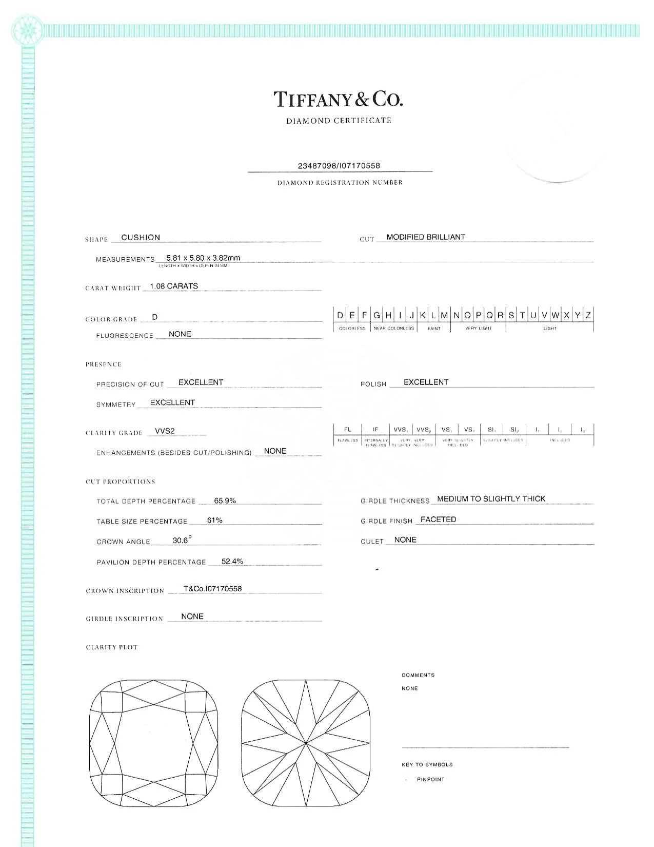 Tiffany & Co 2008 1.41 CTW Cushion Diamond Platinum Legacy Halo Engagement Ring - Image 16