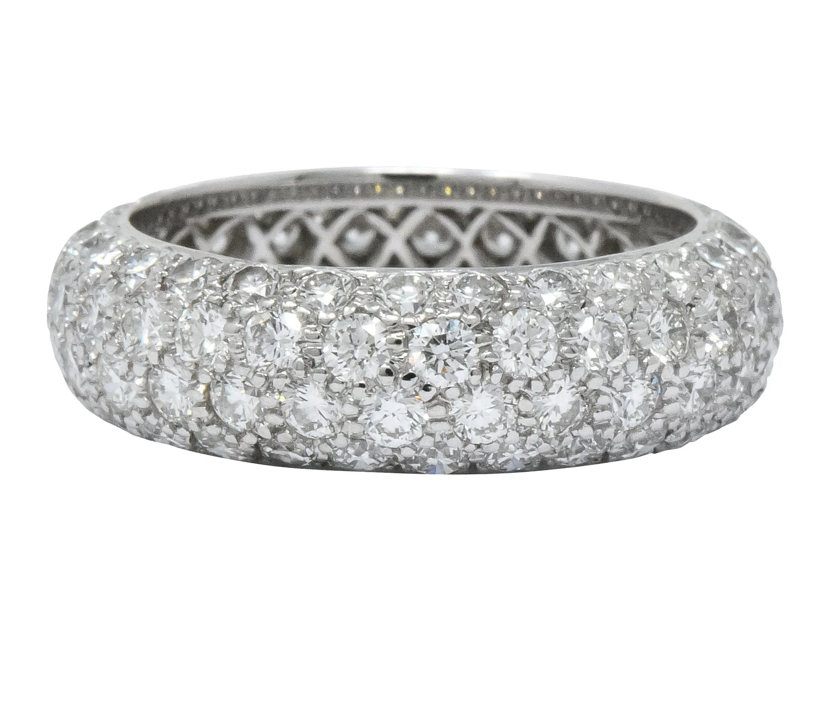 Tiffany & Co. 3.00 CTW Diamond Platinum Etoile Eternity Band Ring - Image 3
