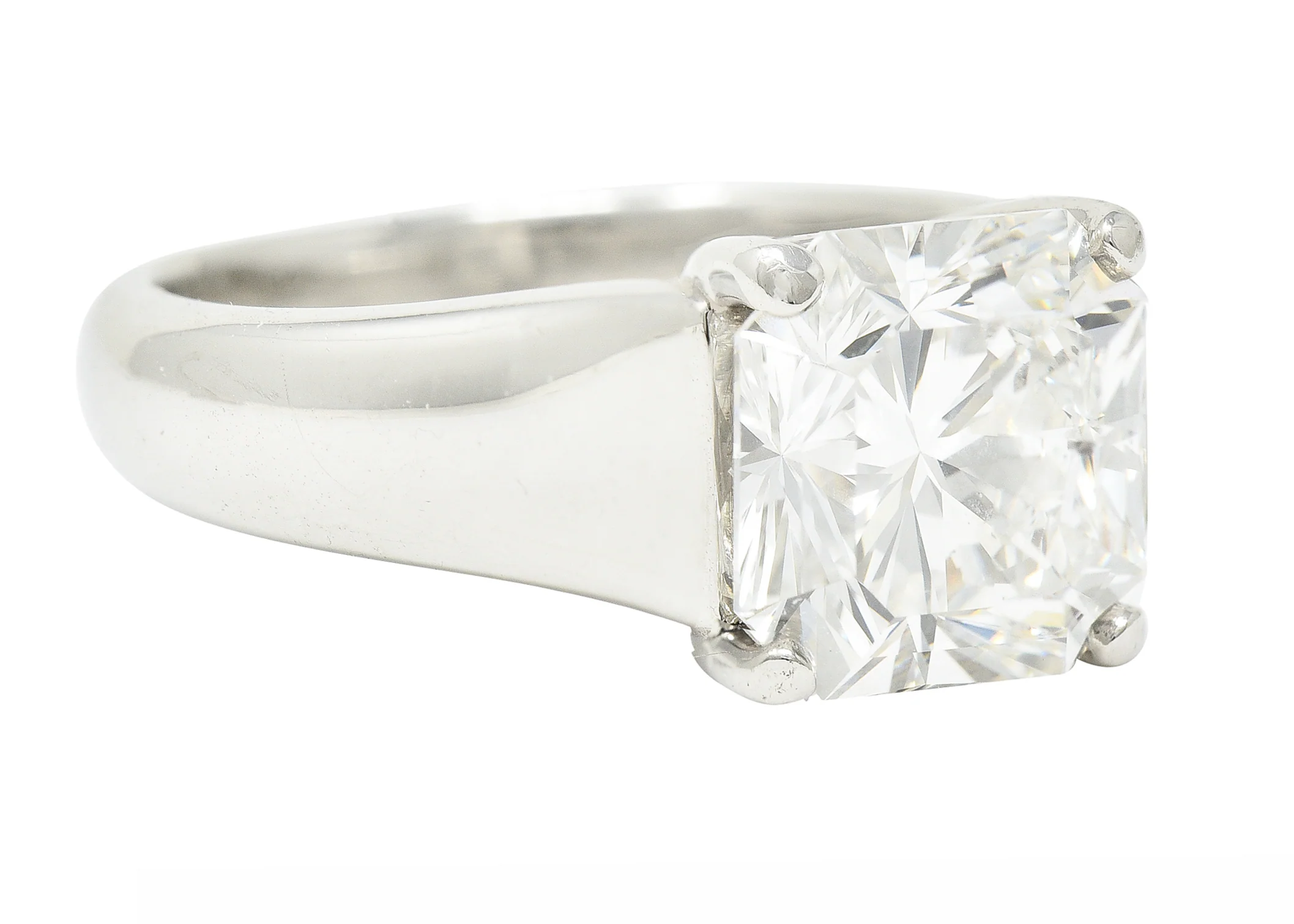 Tiffany & Co. 3.06 CTW Lucida Cut Diamond Platinum Solitaire Vintage Engagement Ring GIA - Image 2