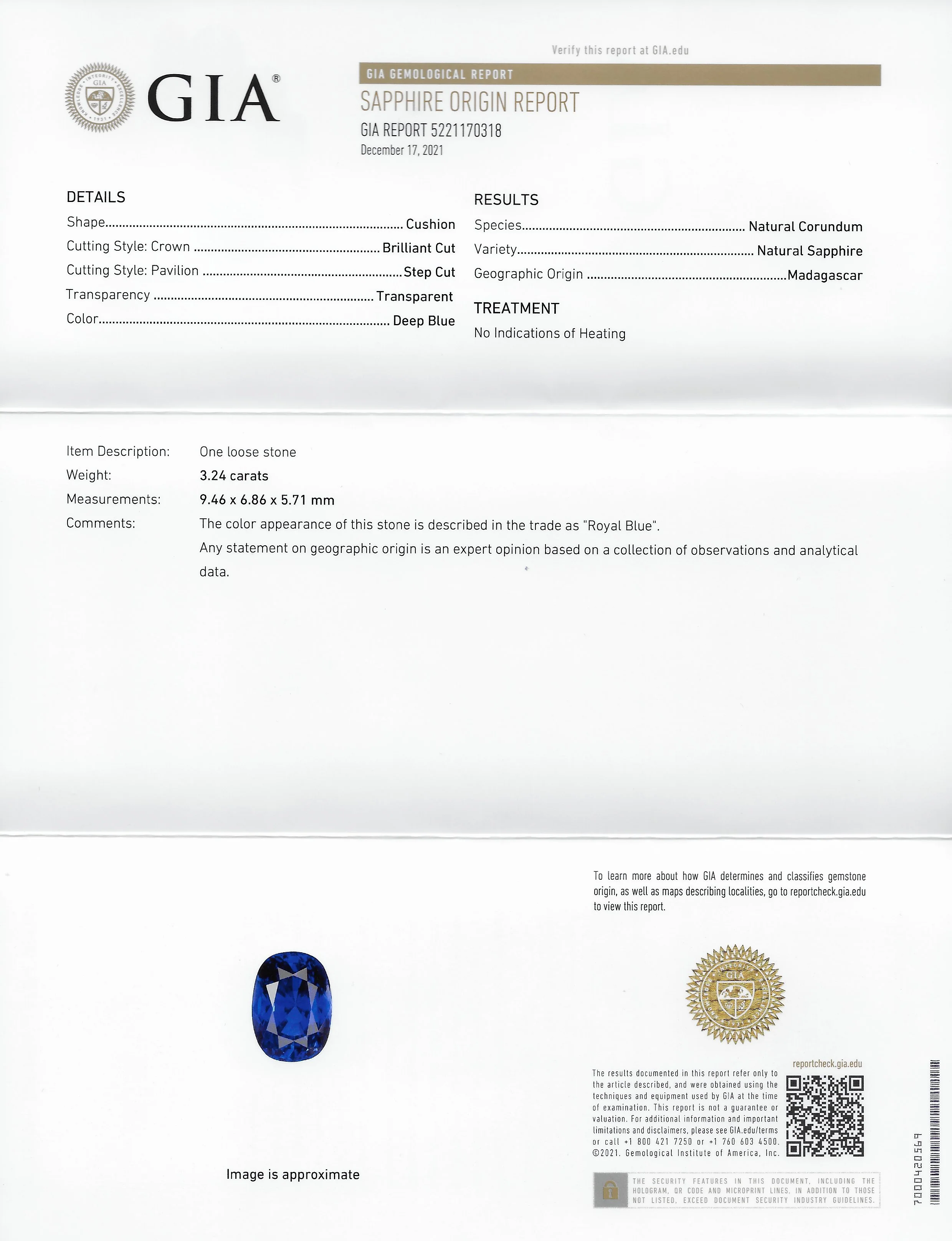 Tiffany & Co. 3.54 CTW No Heat Royal Blue Sapphire Diamond Platinum Three Stone Ring GIA - Image 12