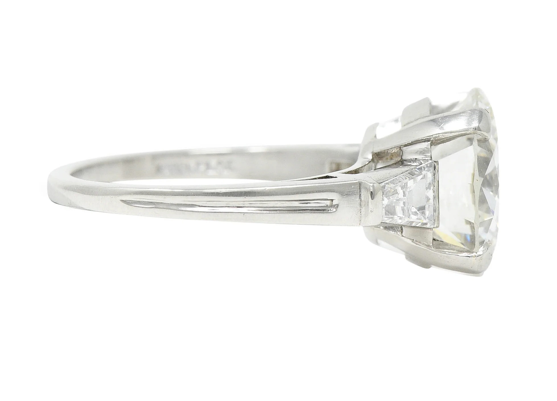 Tiffany & Co. 3.94 CTW Round Brilliant Diamond Platinum Engagement Ring GIA - Image 4