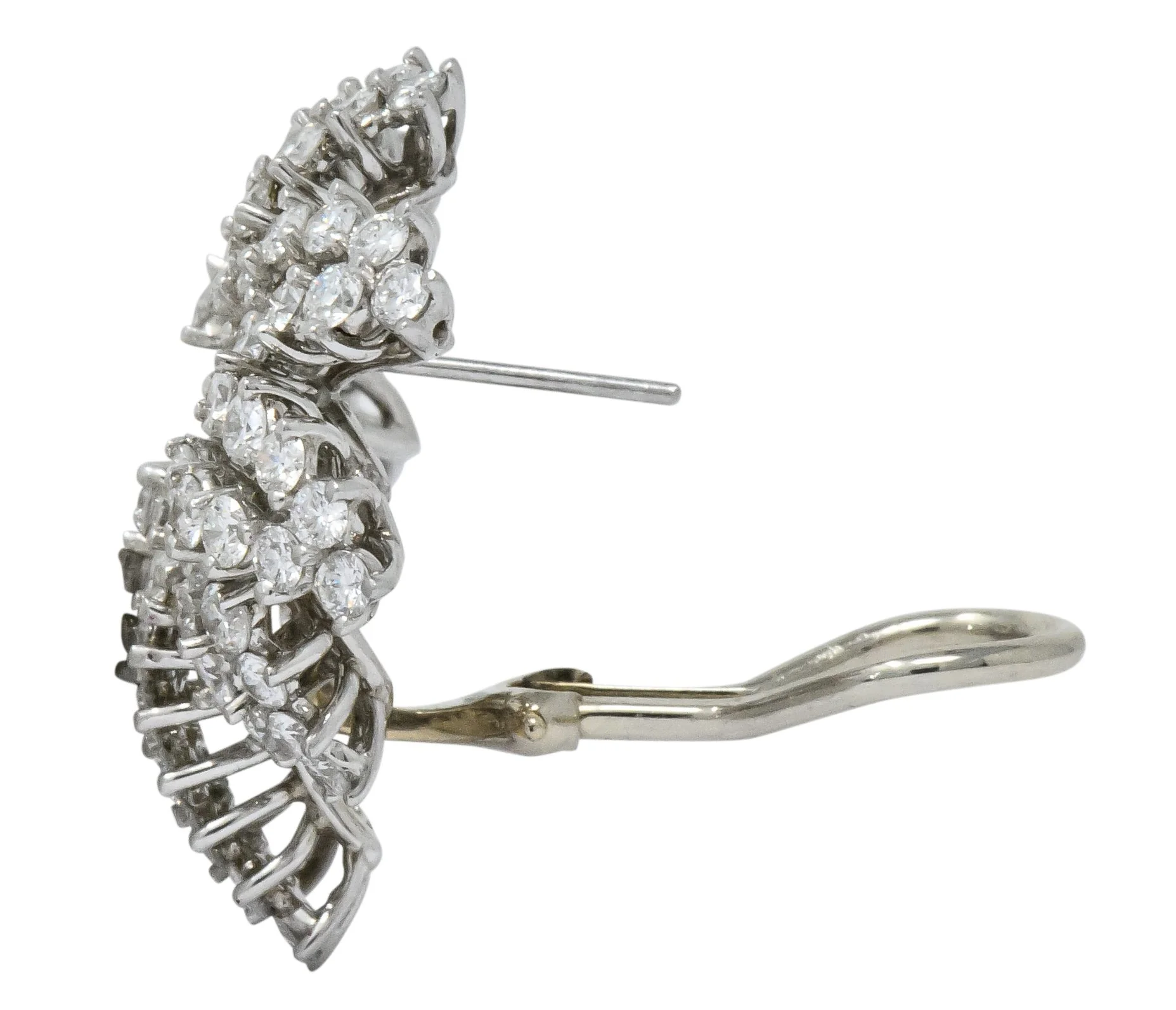 Tiffany & Co. 4.62 CTW Diamond Platinum 18 Karat White Gold Firework Earrings - Image 8