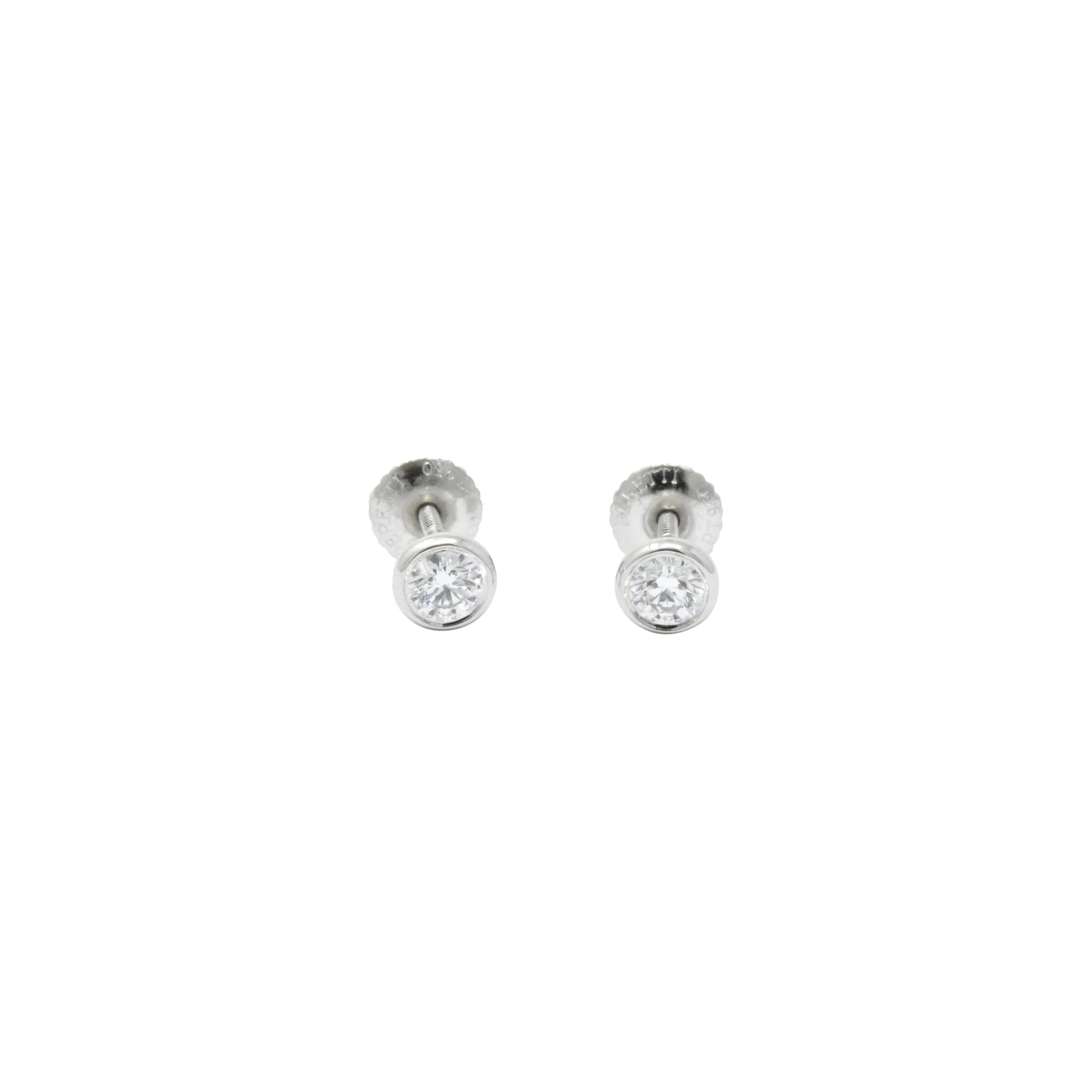 Tiffany & Co. .46CTW Diamond & Platinum Stud Earrings, Elsa Peretti - Image 5