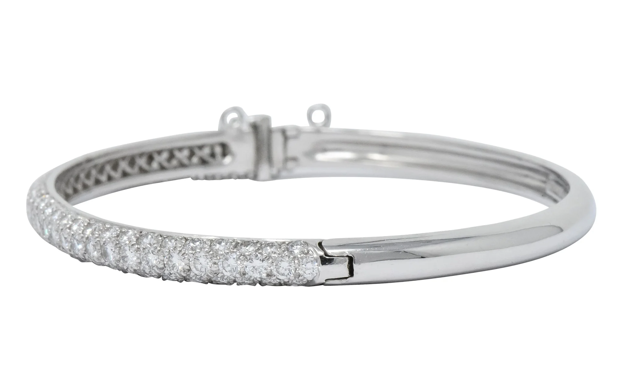 Tiffany & Co. 5.00 CTW Round Brilliant Diamond Platinum Bangle Bracelet - Image 3