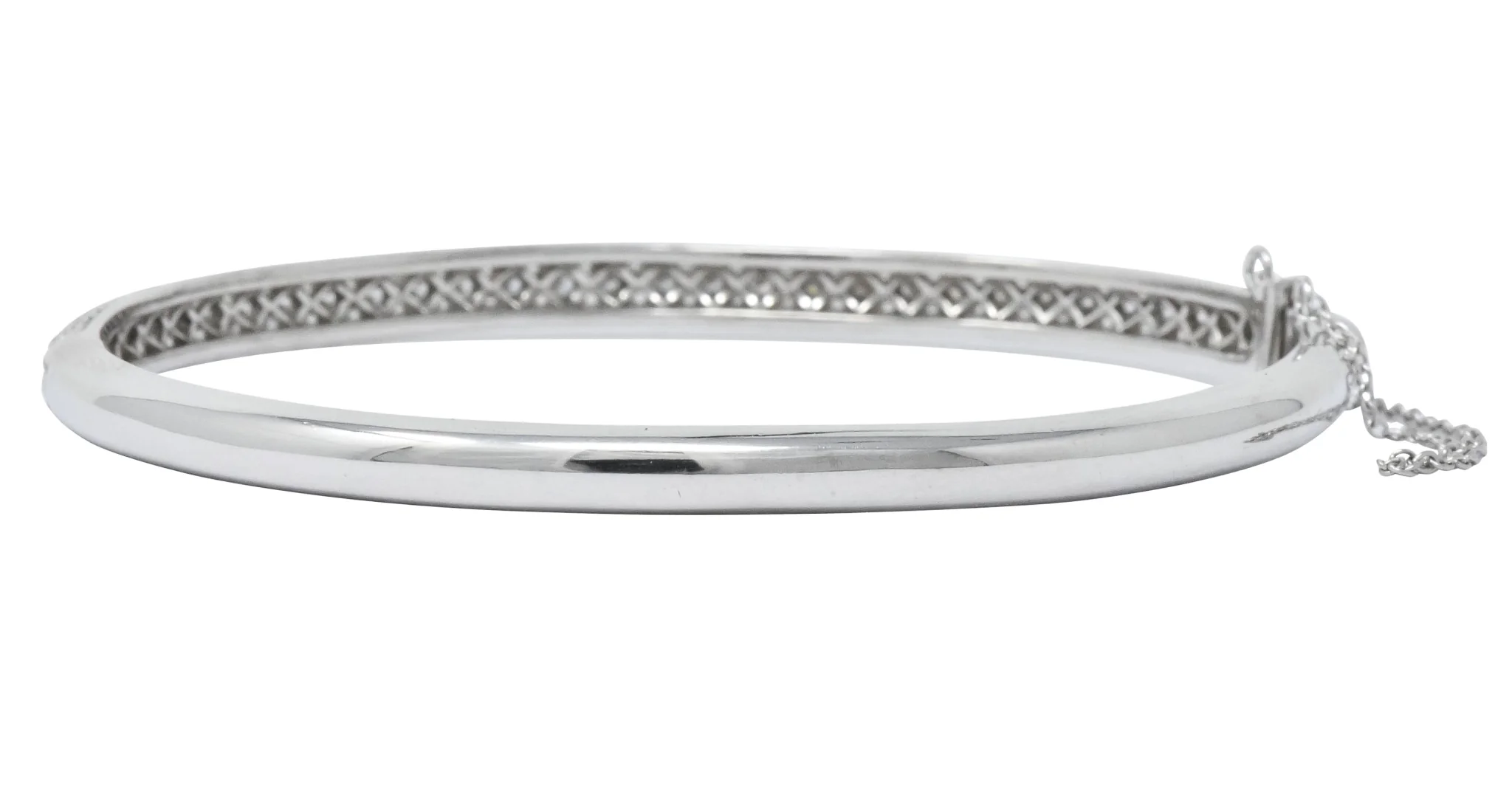 Tiffany & Co. 5.00 CTW Round Brilliant Diamond Platinum Bangle Bracelet - Image 4