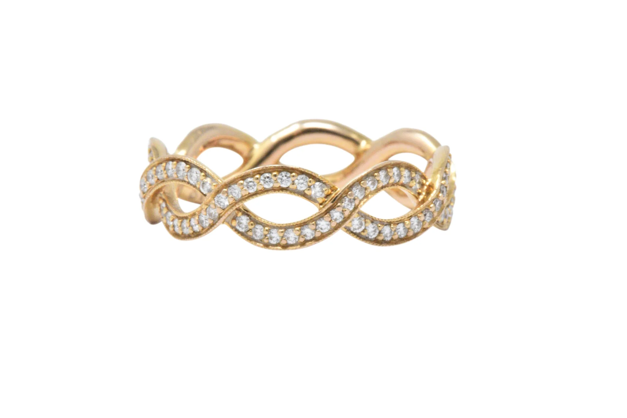 Tiffany & Co. .55CTW Diamond & 14K Rose Gold Eternity Band Ring - Image 3