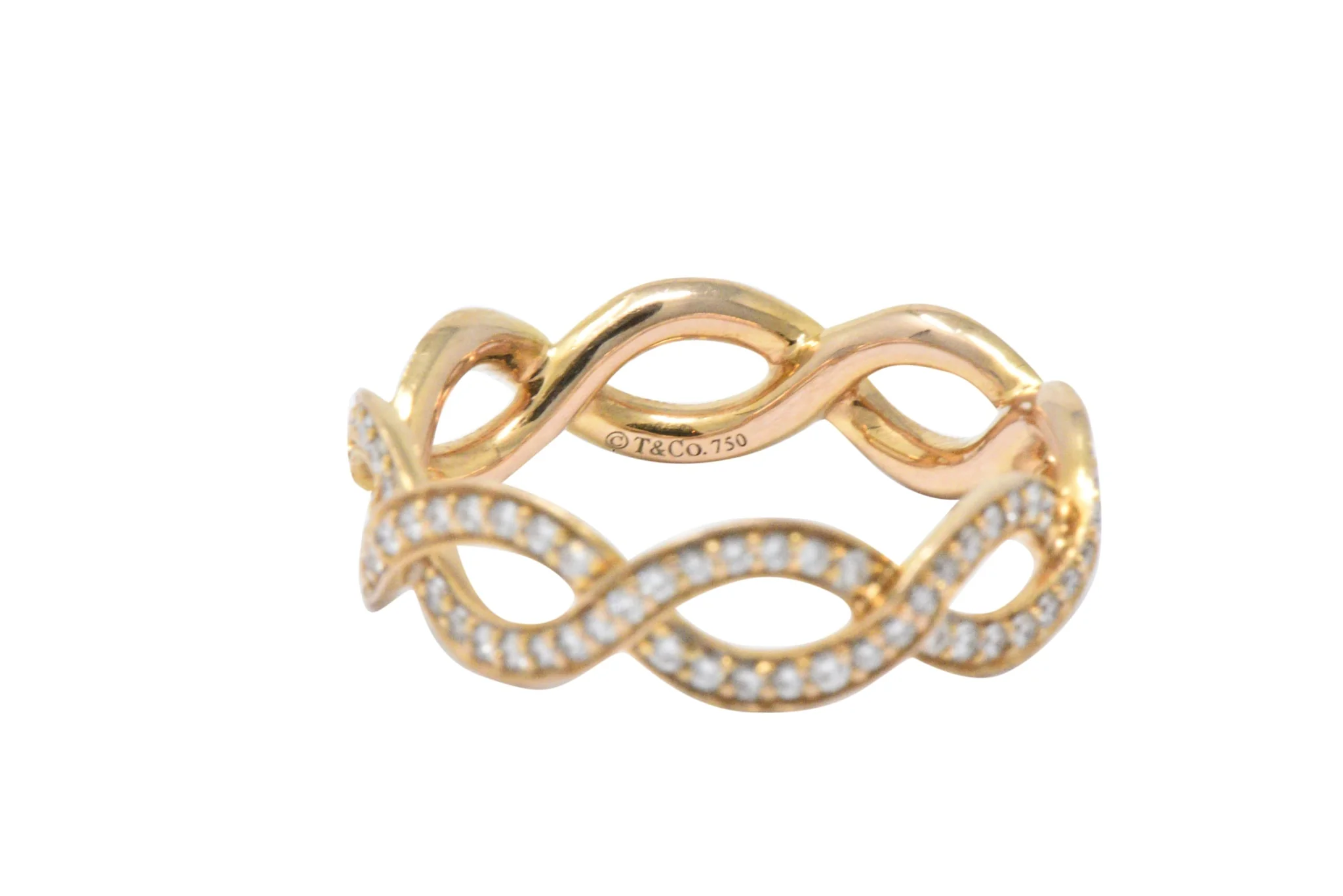 Tiffany & Co. .55CTW Diamond & 14K Rose Gold Eternity Band Ring - Image 5