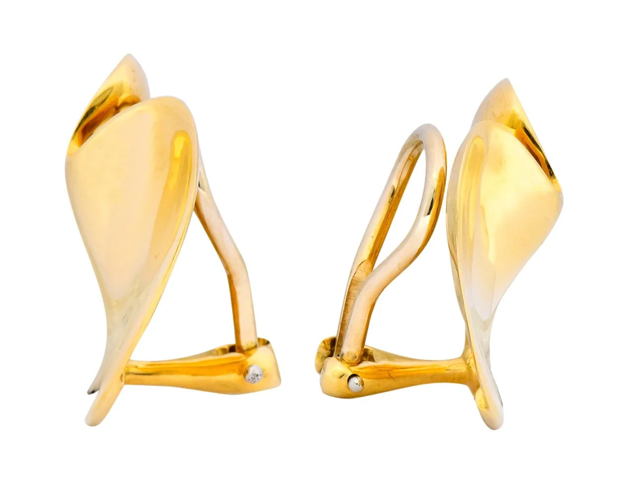 Tiffany & Co. Angela Cummings 18 Karat Gold Lily Pad Ear-Clip Earrings - Image 2