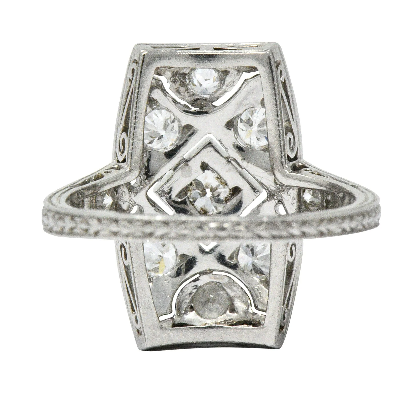 Tiffany & Co. Art Deco 0.40 CTW Diamond Platinum Dinner Ring - Image 4