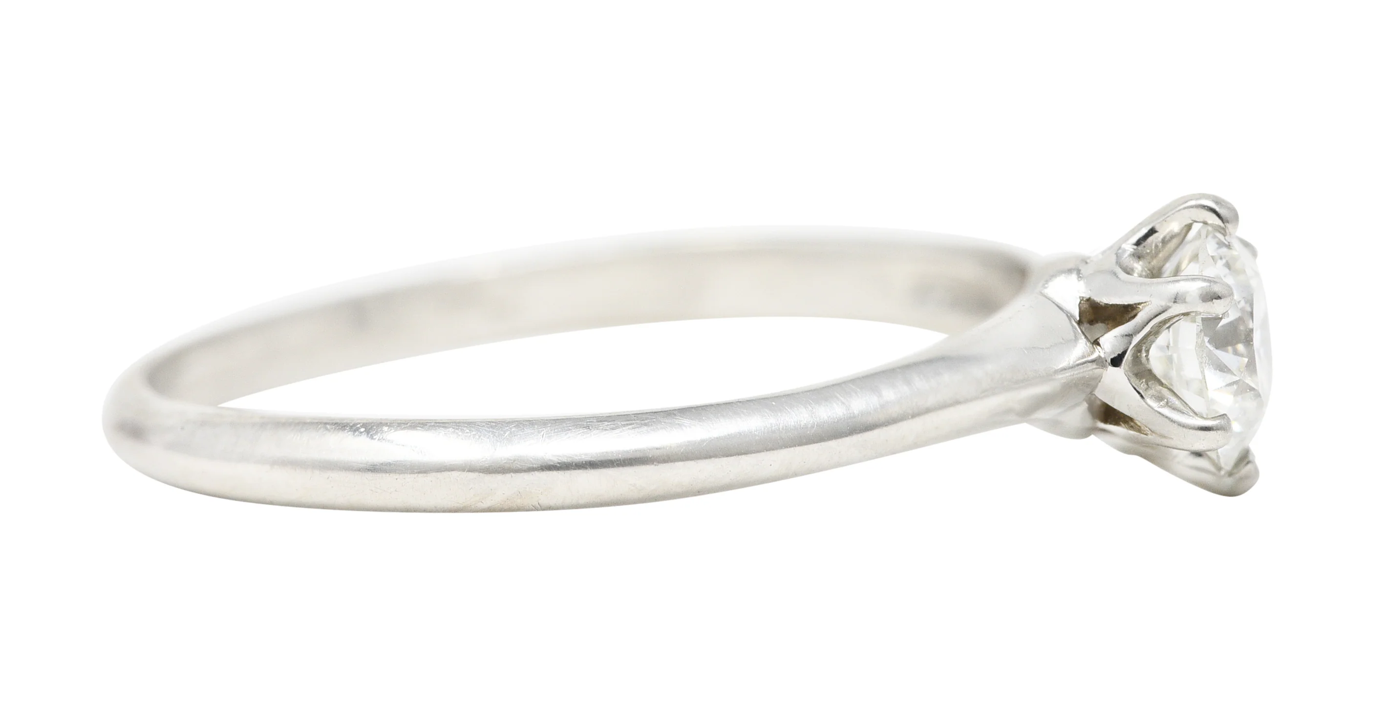Tiffany & Co. Art Deco 0.51 CTW Old European Cut Diamond Platinum Solitaire Knife Engagement Ring - Image 3
