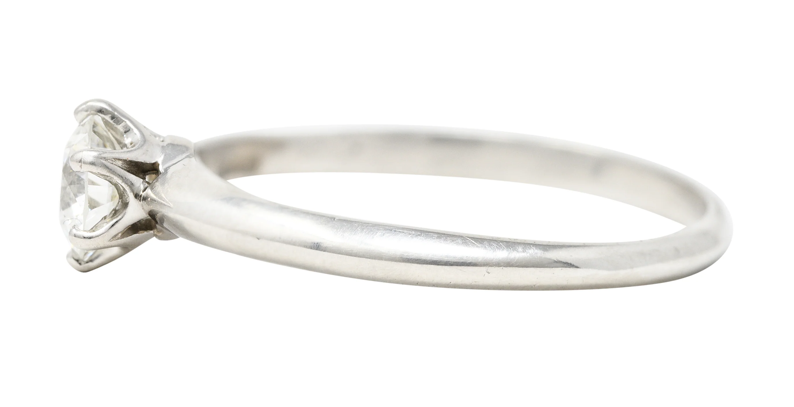 Tiffany & Co. Art Deco 0.51 CTW Old European Cut Diamond Platinum Solitaire Knife Engagement Ring - Image 5