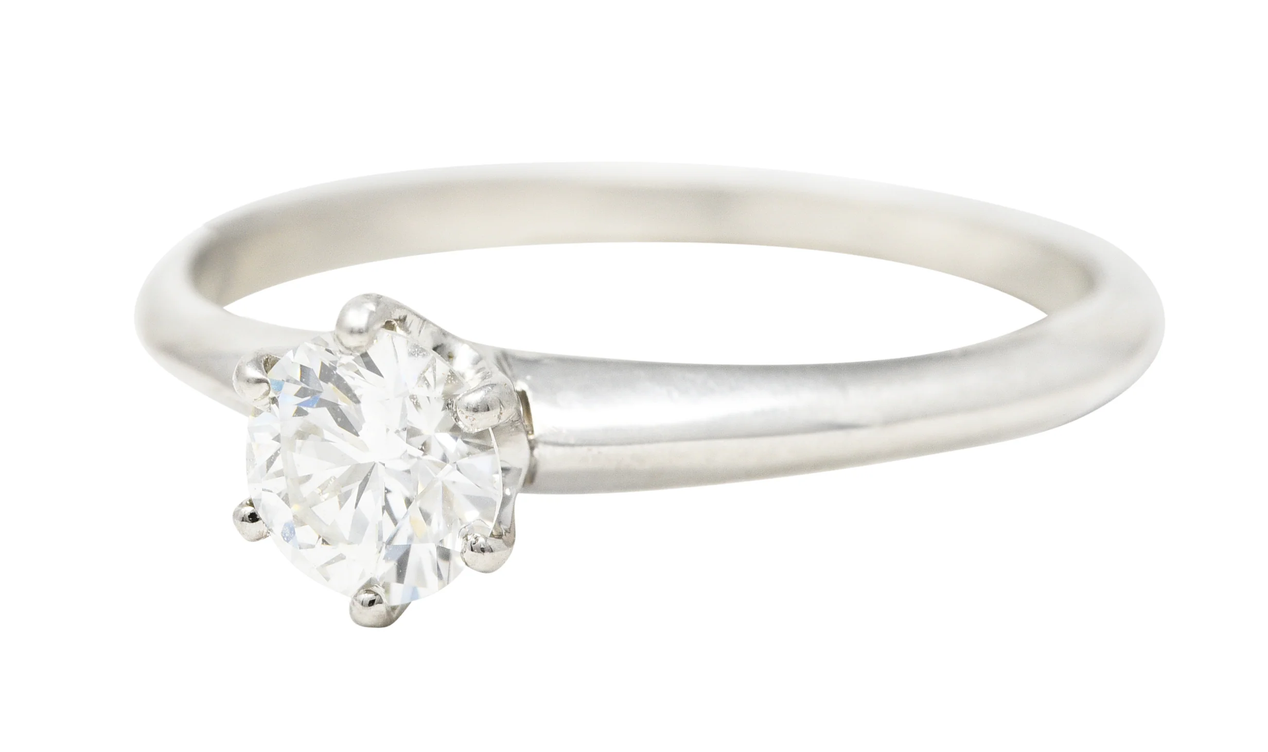Tiffany & Co. Art Deco 0.51 CTW Old European Cut Diamond Platinum Solitaire Knife Engagement Ring - Image 6