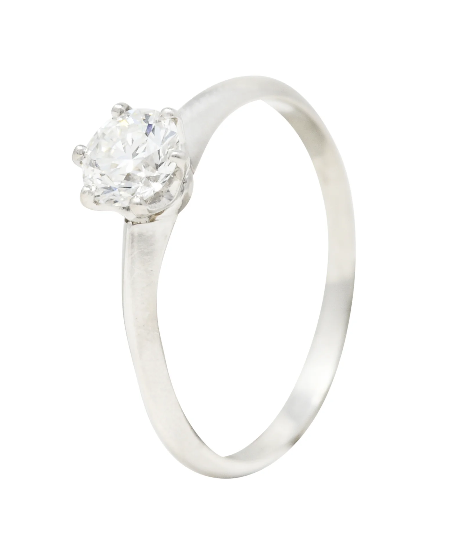 Tiffany & Co. Art Deco 0.51 CTW Old European Cut Diamond Platinum Solitaire Knife Engagement Ring - Image 9