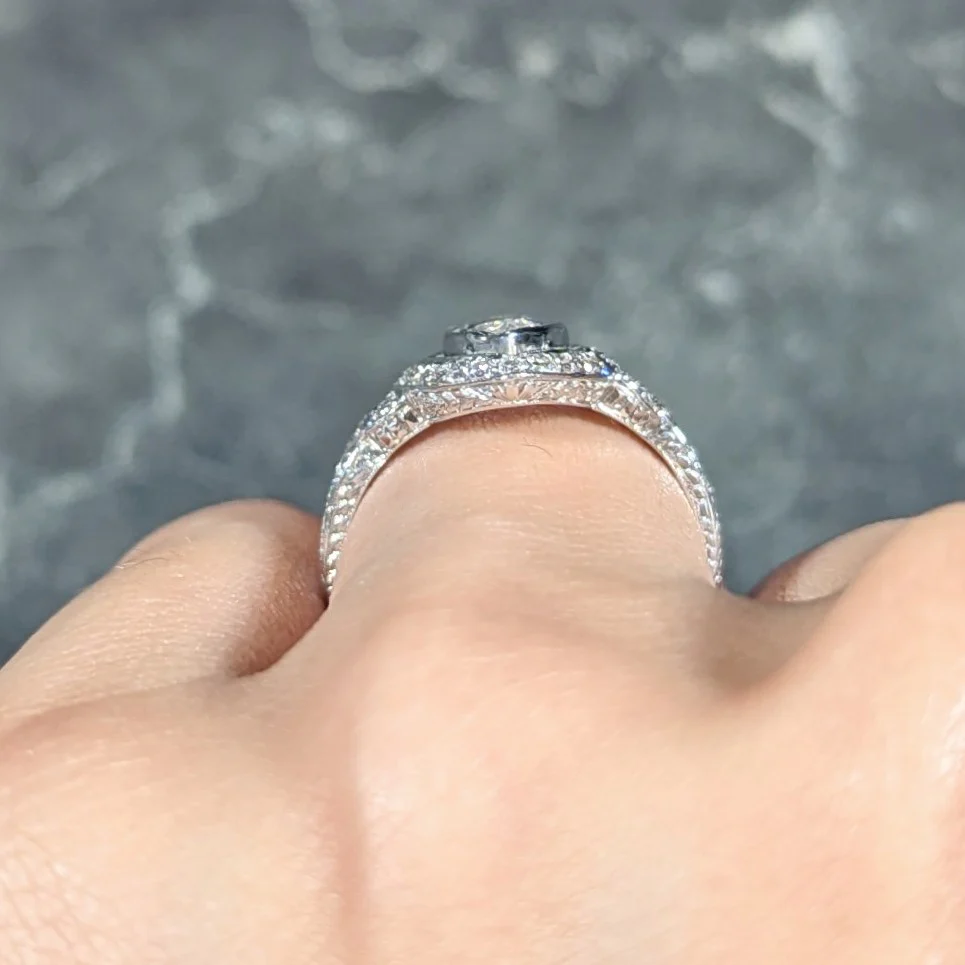 Tiffany & Co. Art Deco 1.30 CTW Marquise Cut Diamond Platinum Twisting Halo Engagement Ring GIA - Image 13