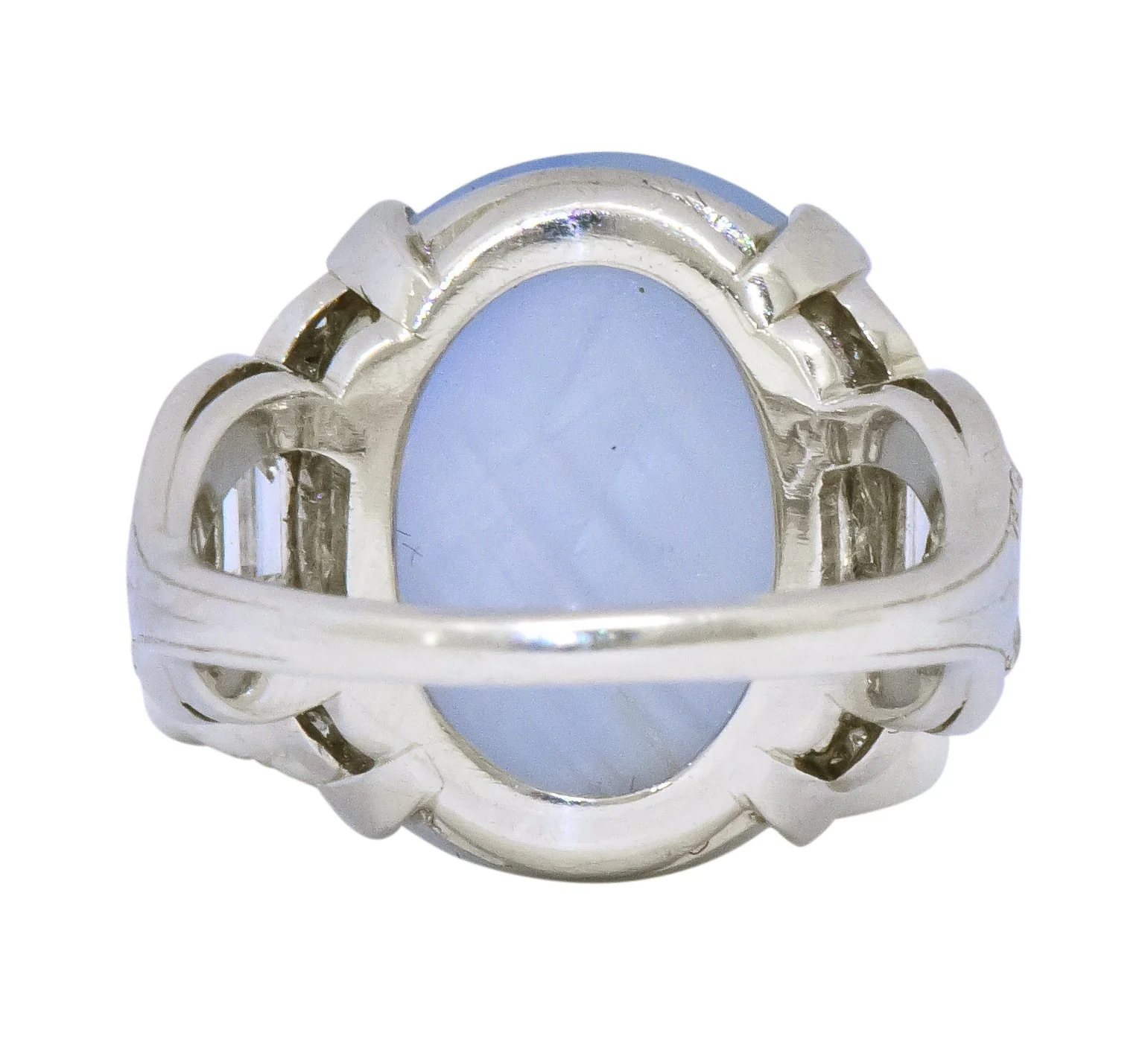 Tiffany & Co. Art Deco 21.00 CTW Star Sapphire Diamond Platinum Cocktail Ring - Image 5