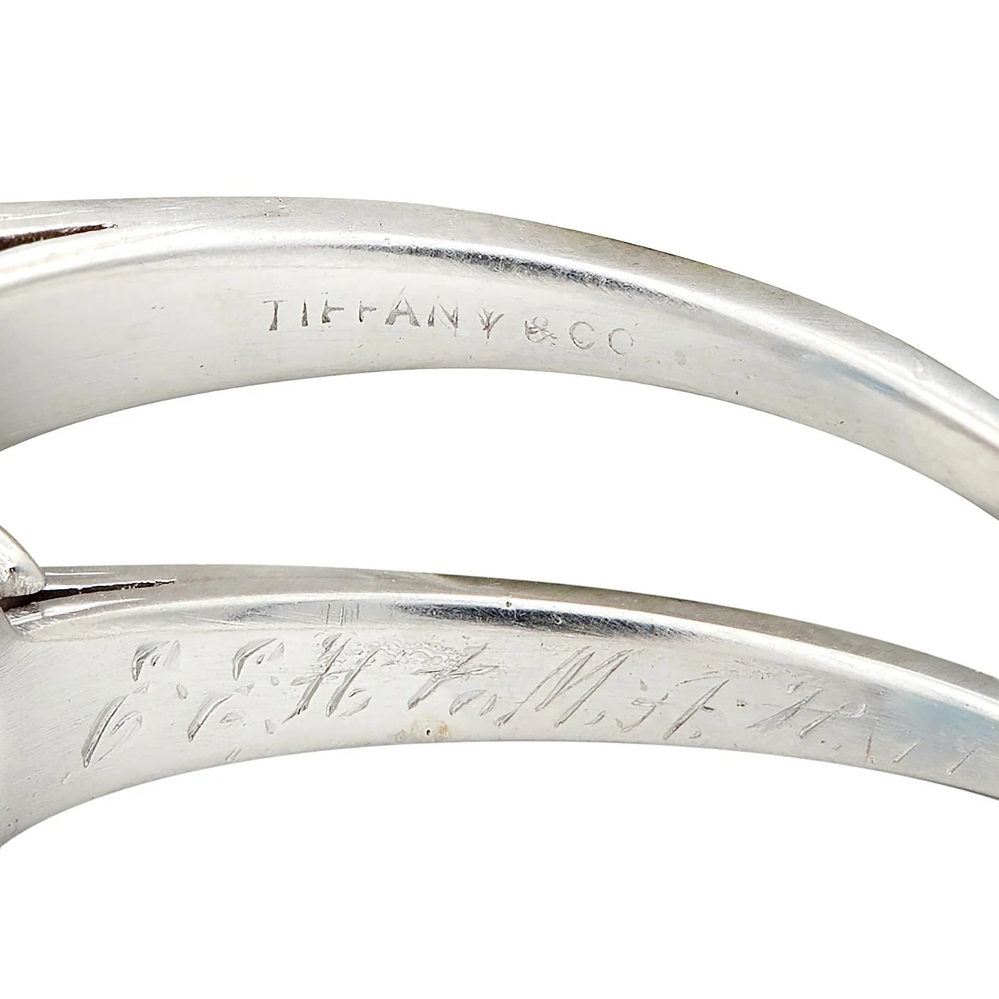 Tiffany & Co. Art Deco 8.74 CTW Aquamarine Diamond Platinum Vintage Scrolling Cocktail Ring - Image 9