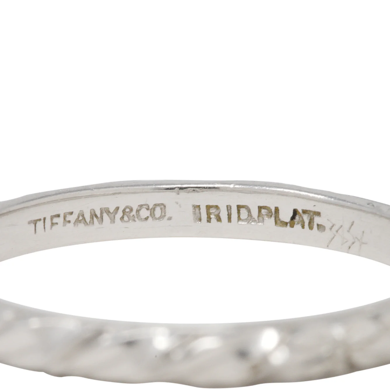 Tiffany & Co. Art Deco Platinum Orange Blossom Band Vintage Stacking Ring - Image 6
