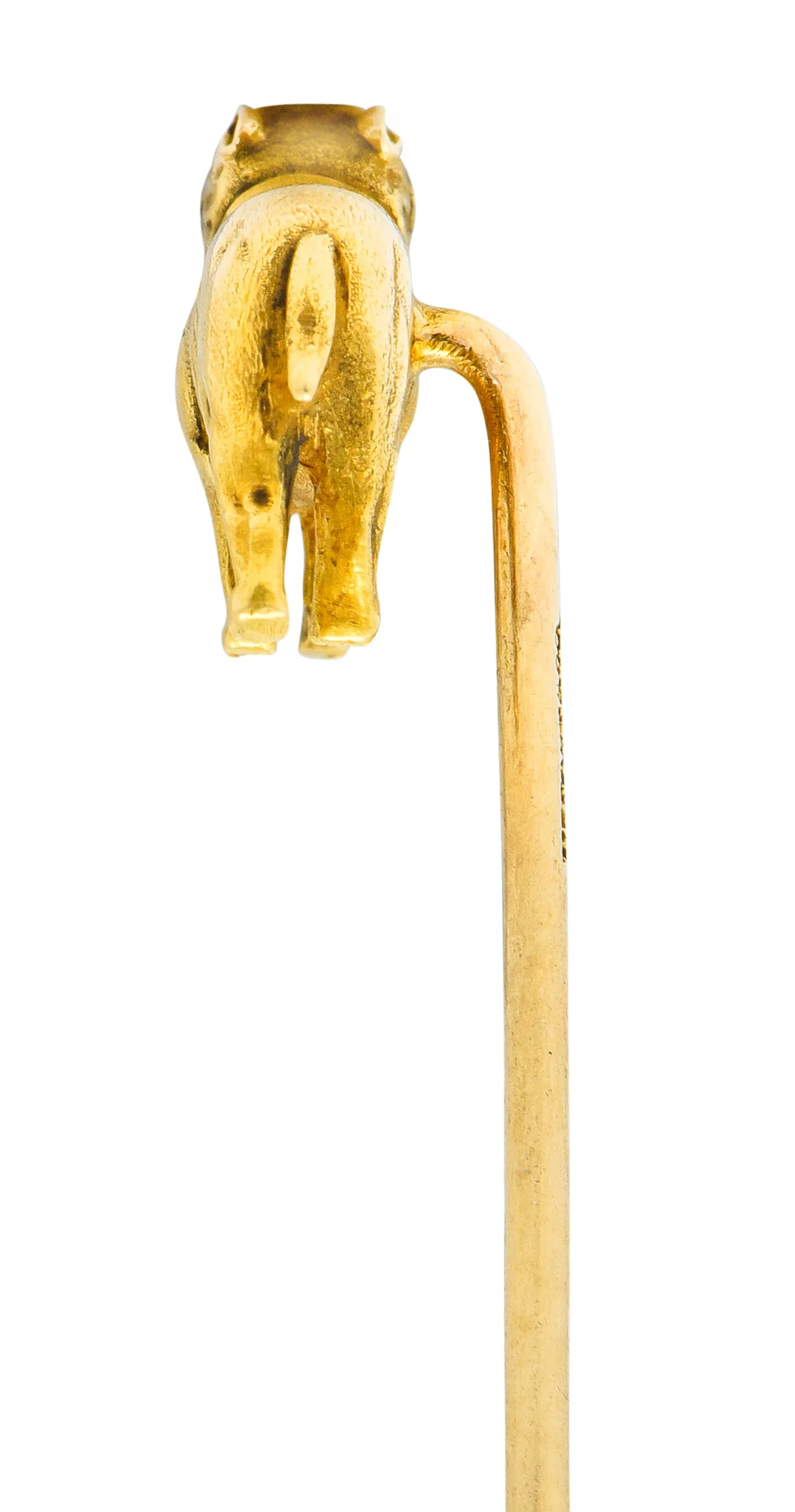 Tiffany & Co. Art Nouveau 18 Karat Gold Bulldog Stickpin - Image 6