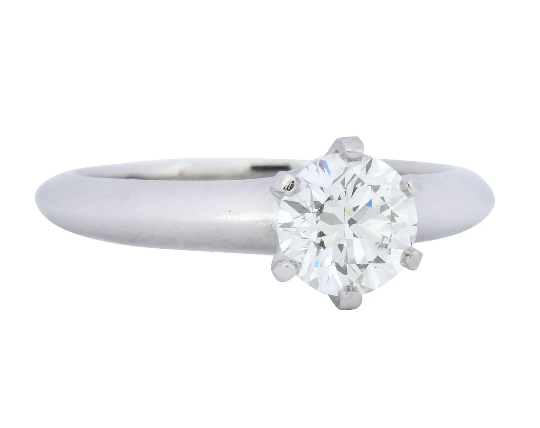 Tiffany & Co. Contemporary 0.81 CTW Diamond Platinum Solitaire Engagement Ring GIA
