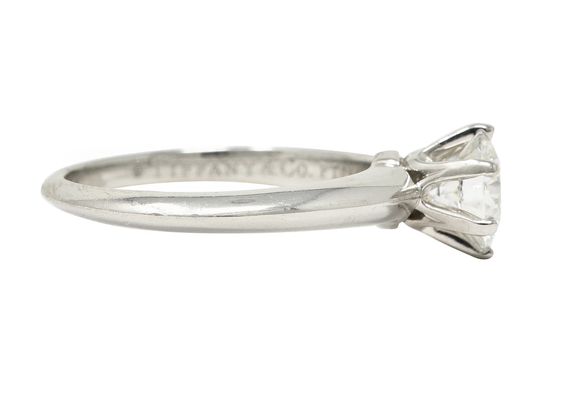 Tiffany & Co. Contemporary  0.90 CTW Diamond Platinum Engagement Ring GIA - Image 3