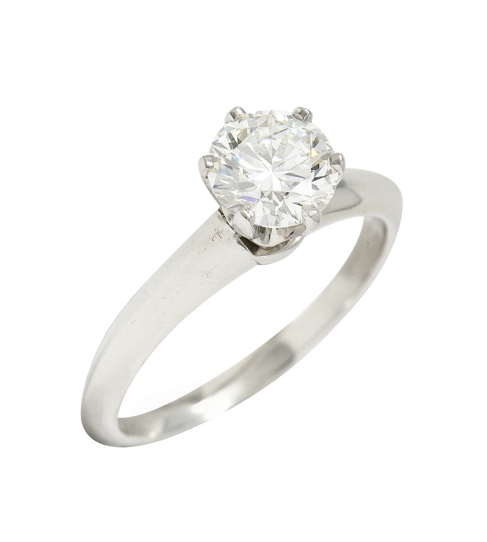 Tiffany & Co. Contemporary  0.90 CTW Diamond Platinum Engagement Ring GIA - Image 9