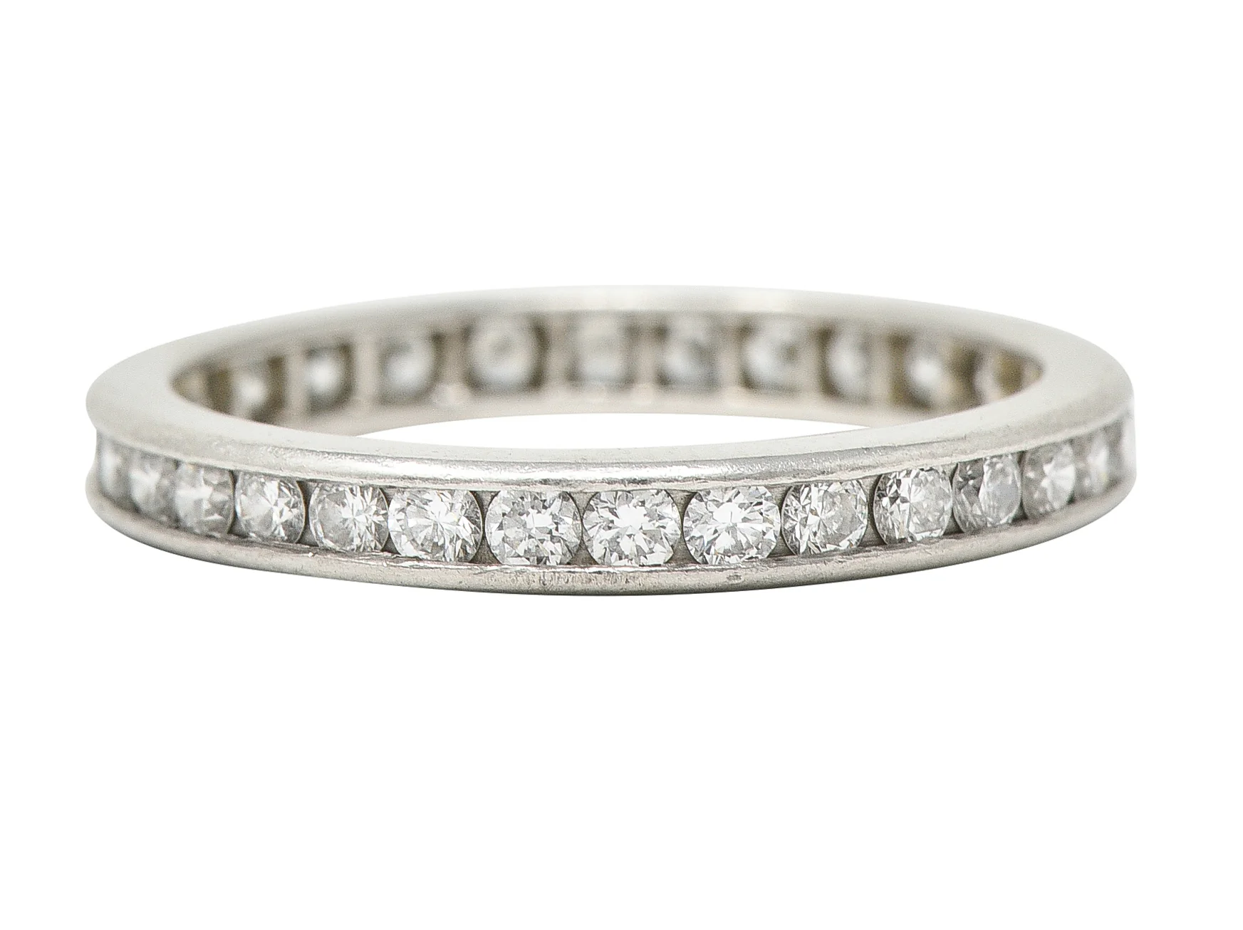 Tiffany & Co. Contemporary 0.90 CTW Diamond Platinum Eternity Channel Band Ring - Image 3